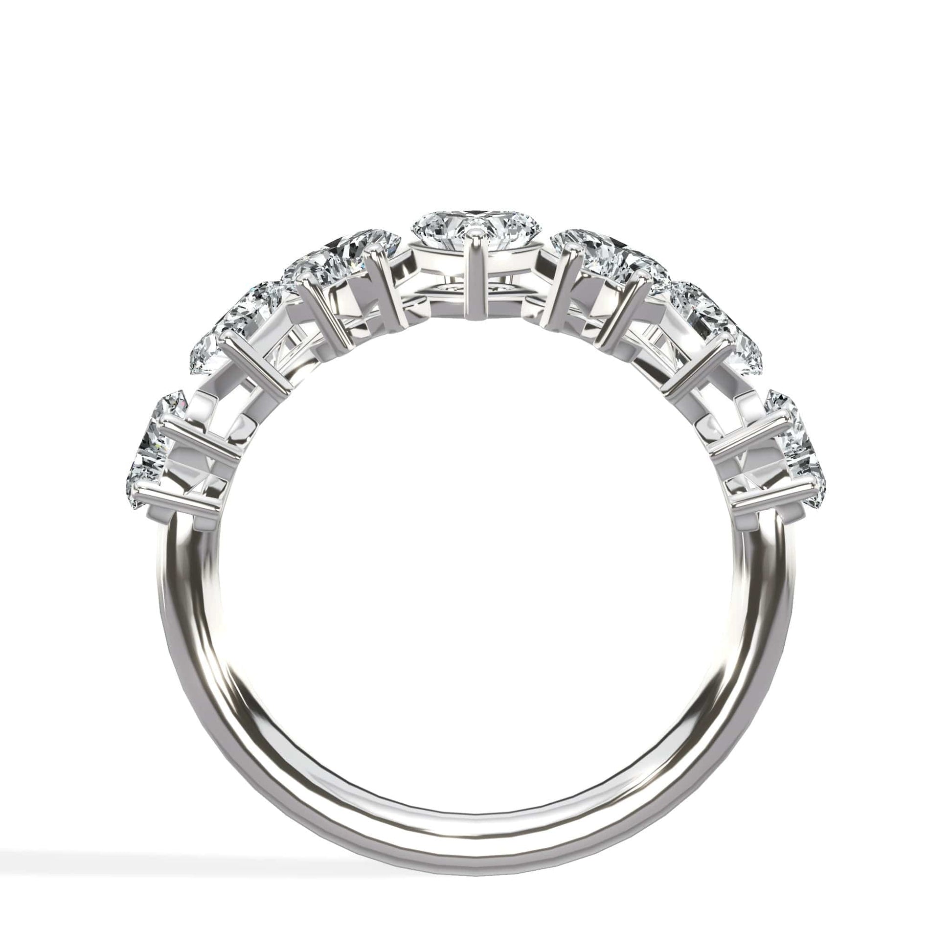 Diamond ring with multiple stones.