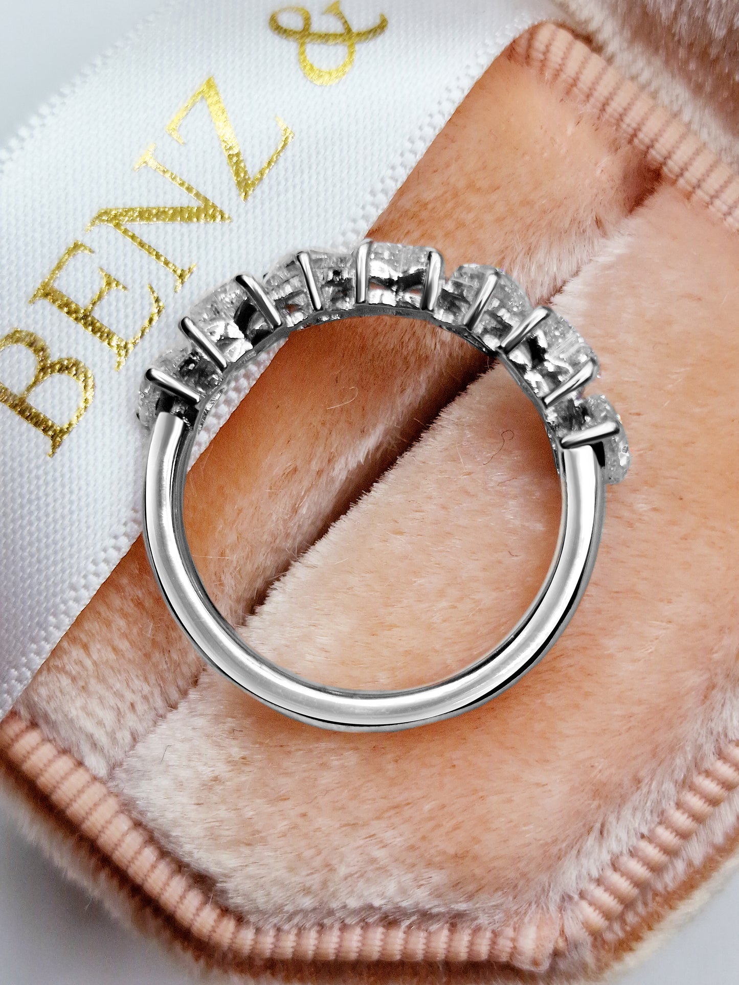 1.50 ct Seven Heart Shaped Diamond Band