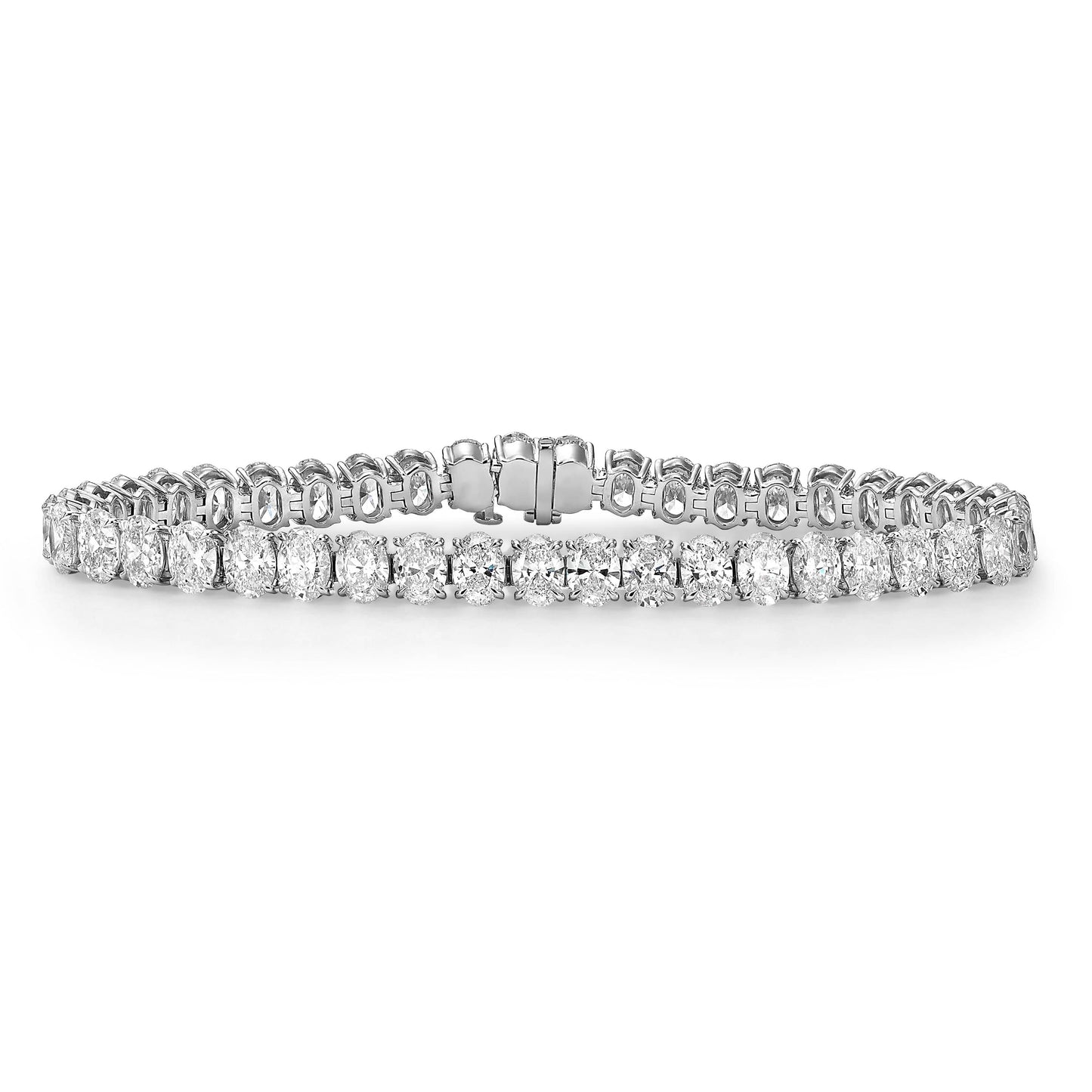 10ct ct Oval Cut Colorless Diamond Tennis Bracelet