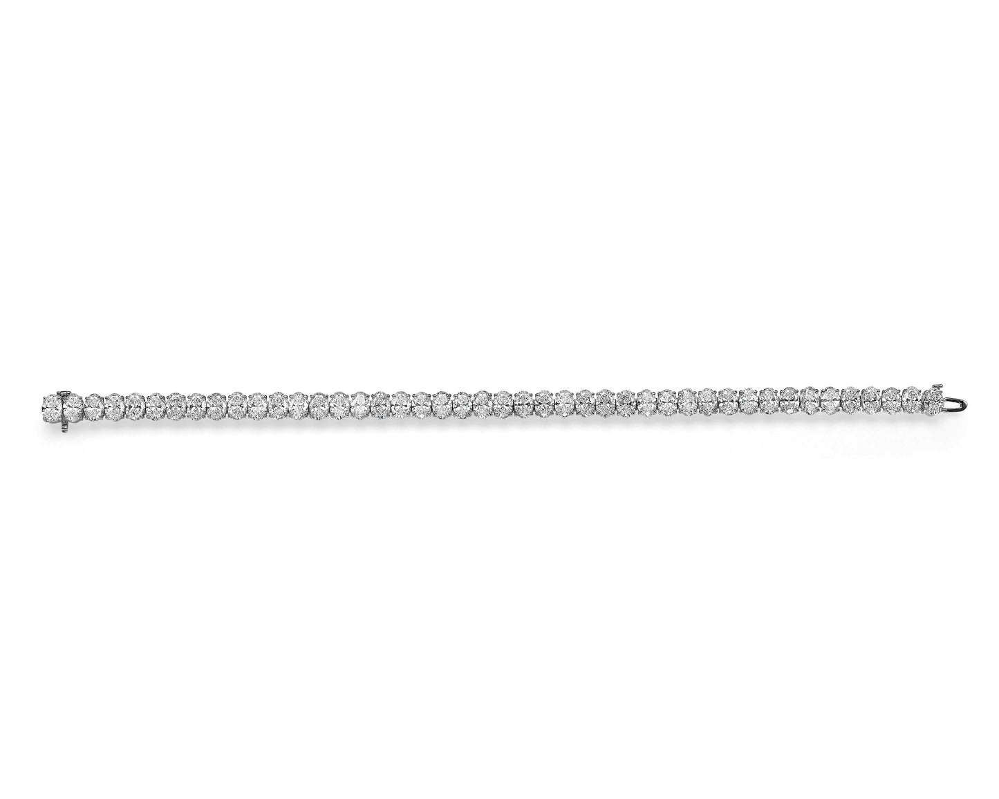 10ct ct Oval Cut Colorless Diamond Tennis Bracelet