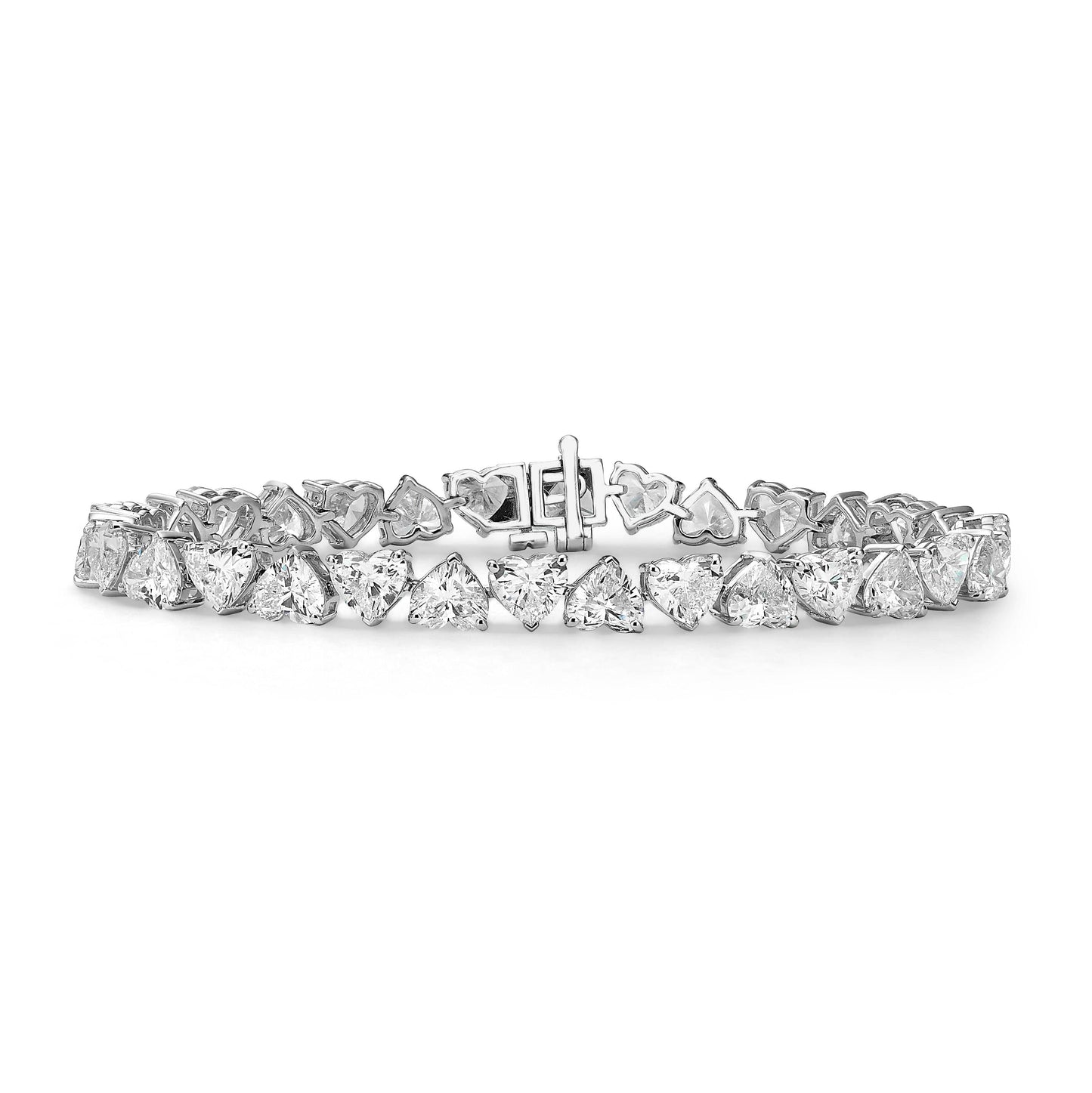 11ct ct Heart Shaped Diamond Tennis Bracelet