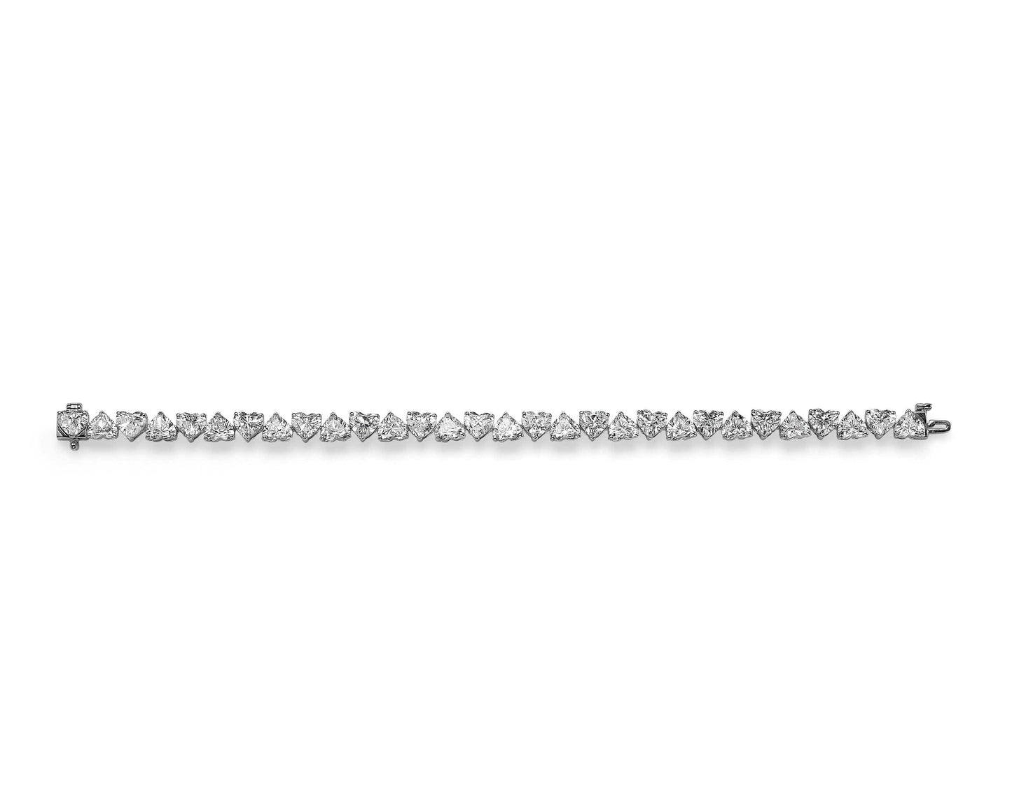11ct ct Heart Shaped Diamond Tennis Bracelet
