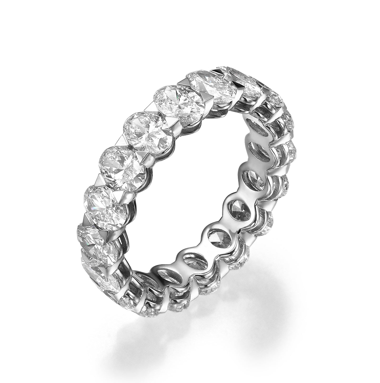 4 ct Oval Cut Lab Grown Diamond Eternity Band