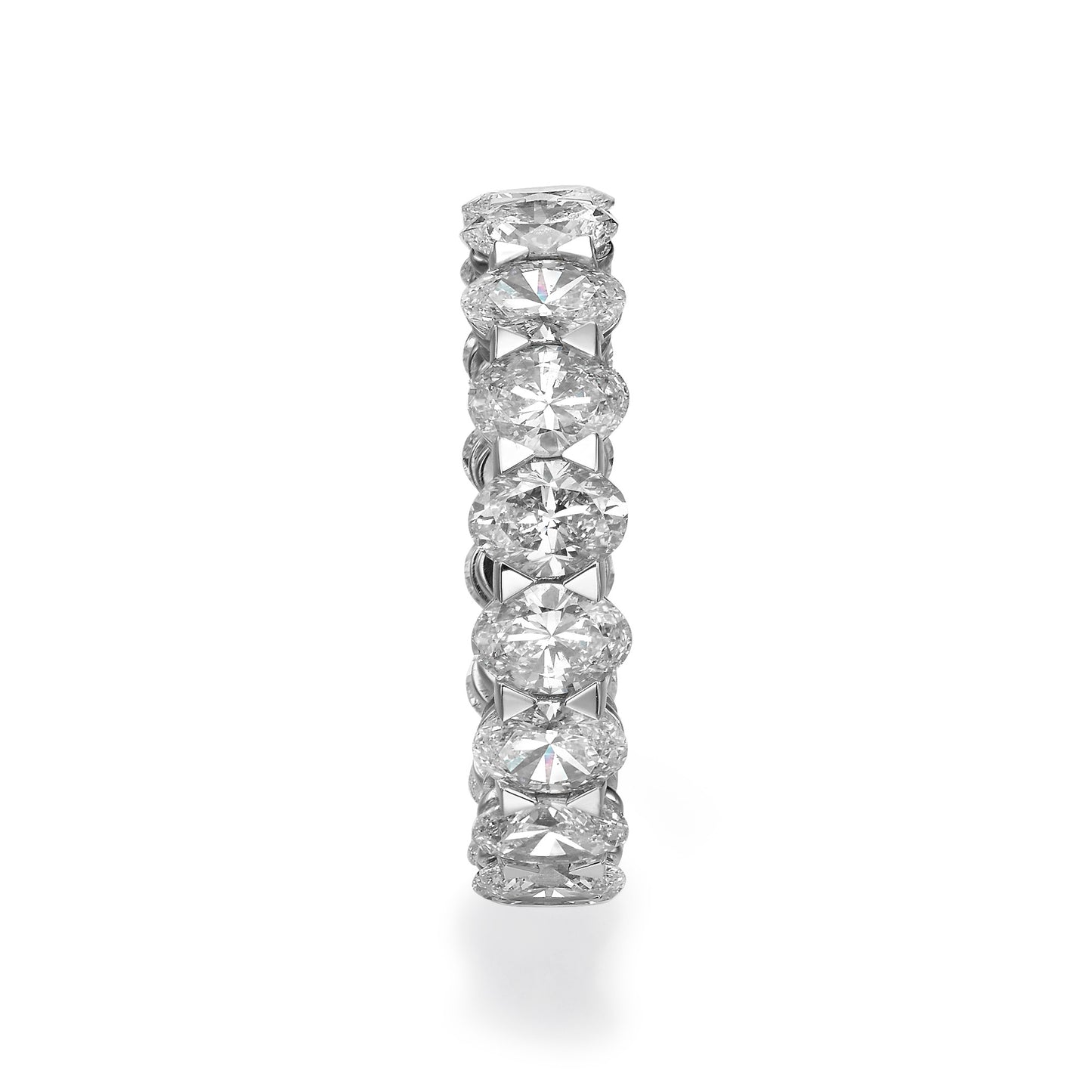 4 ct Oval Cut Lab Grown Diamond Eternity Band
