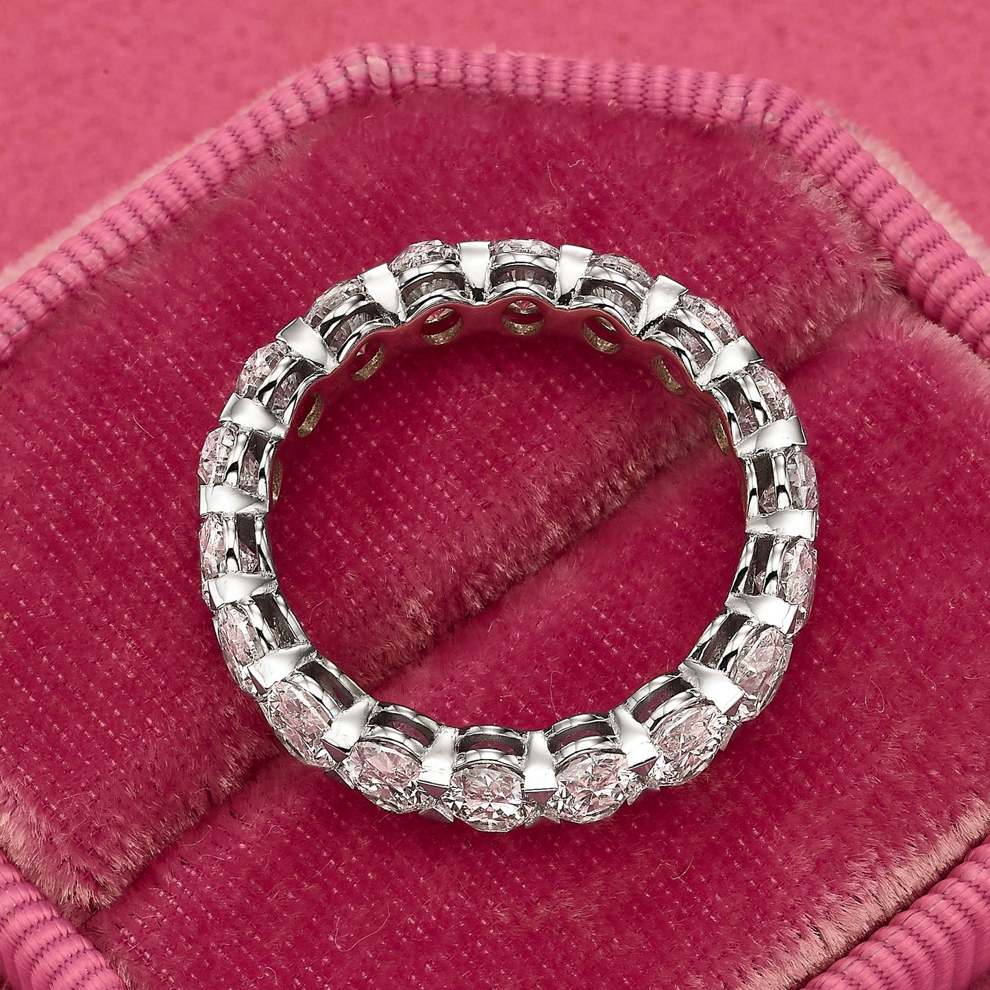 4 ct Oval Cut Lab Grown Diamond Eternity Band
