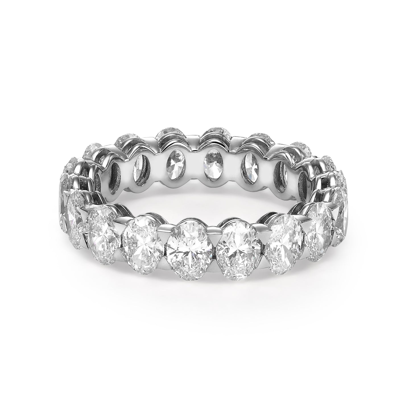 4 ct Oval Cut Lab Grown Diamond Eternity Band