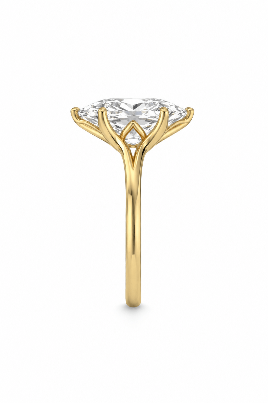 2 Carat Lab Grown Marquise Cut Diamond Split Shank Floral Solitaire Engagement Ring