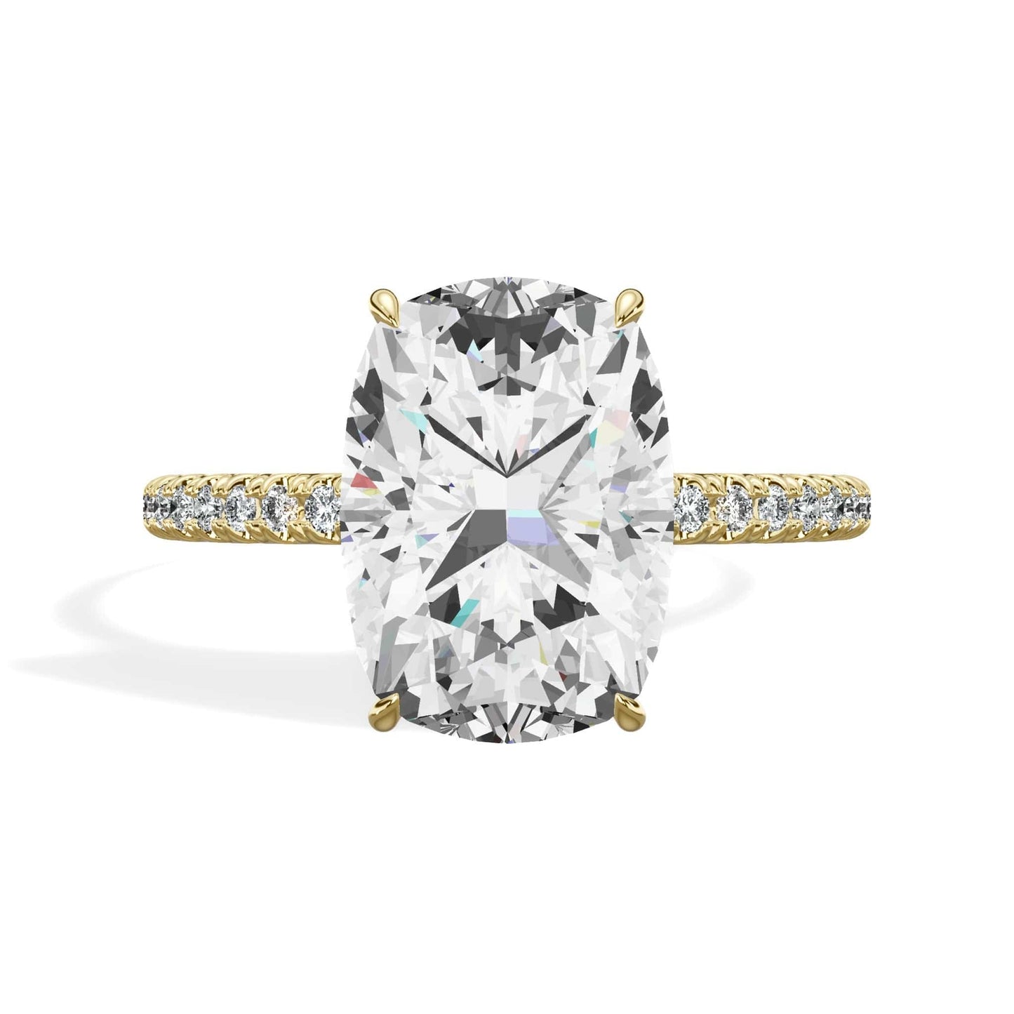 Diamond ring with gold band.