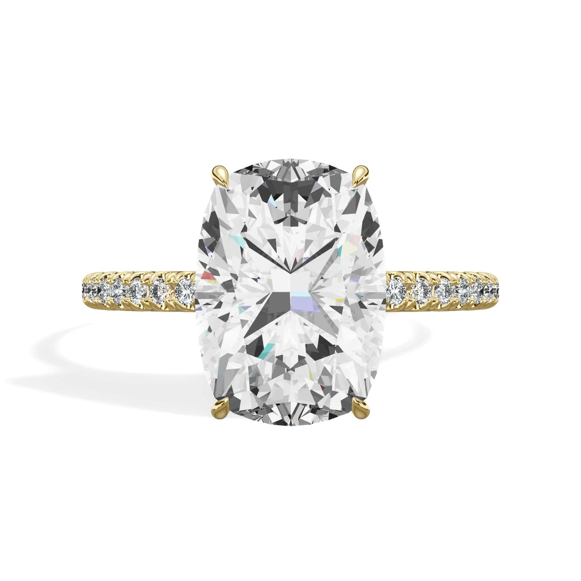 Diamond ring with gold band.