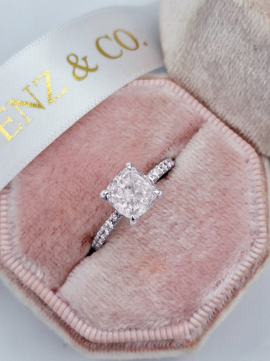 2.02 ct Cushion Cut Diamond Engagement Ring
