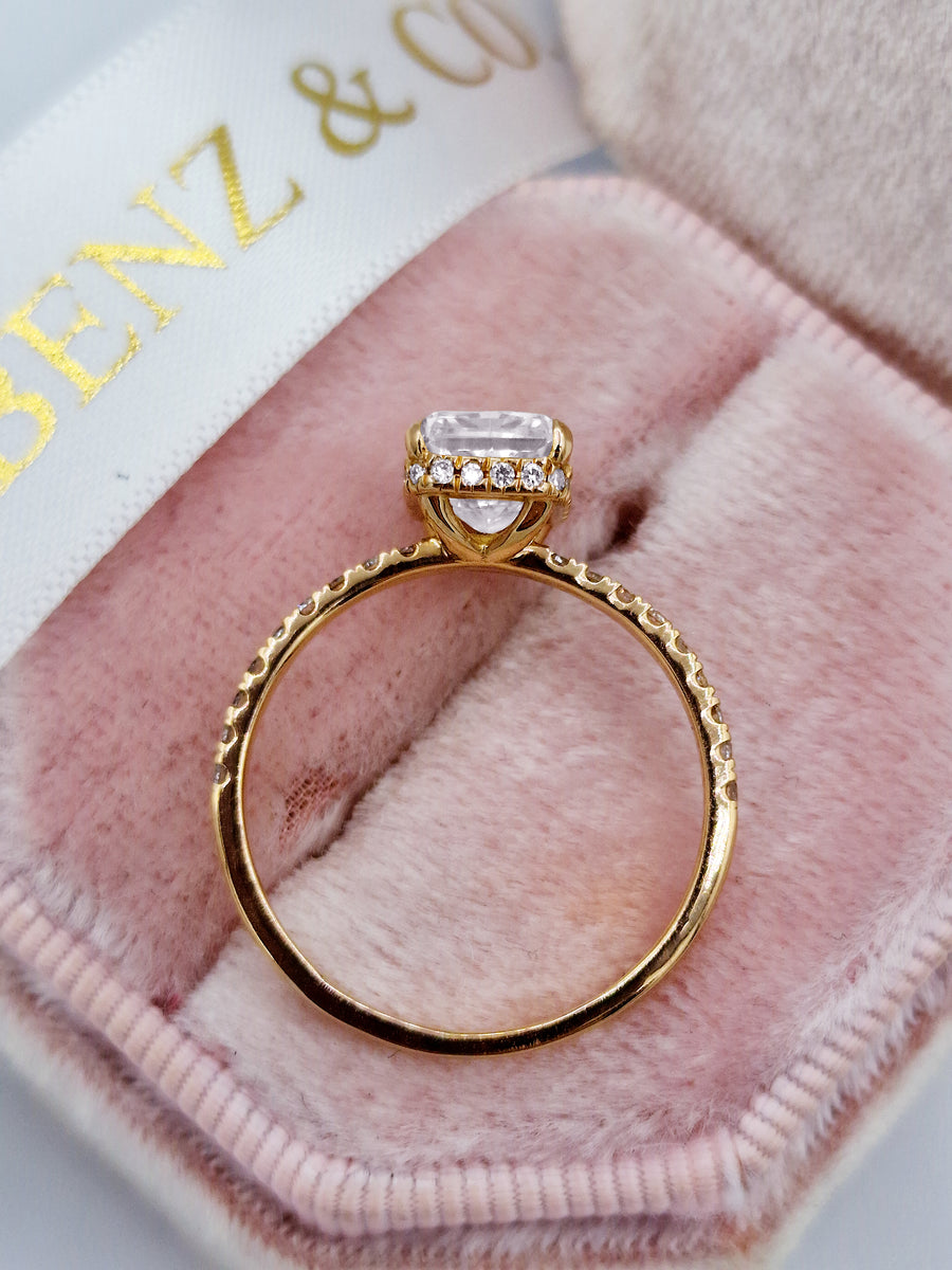 2.50 ct Radiant Cut Diamond Engagement Ring in Rose Gold