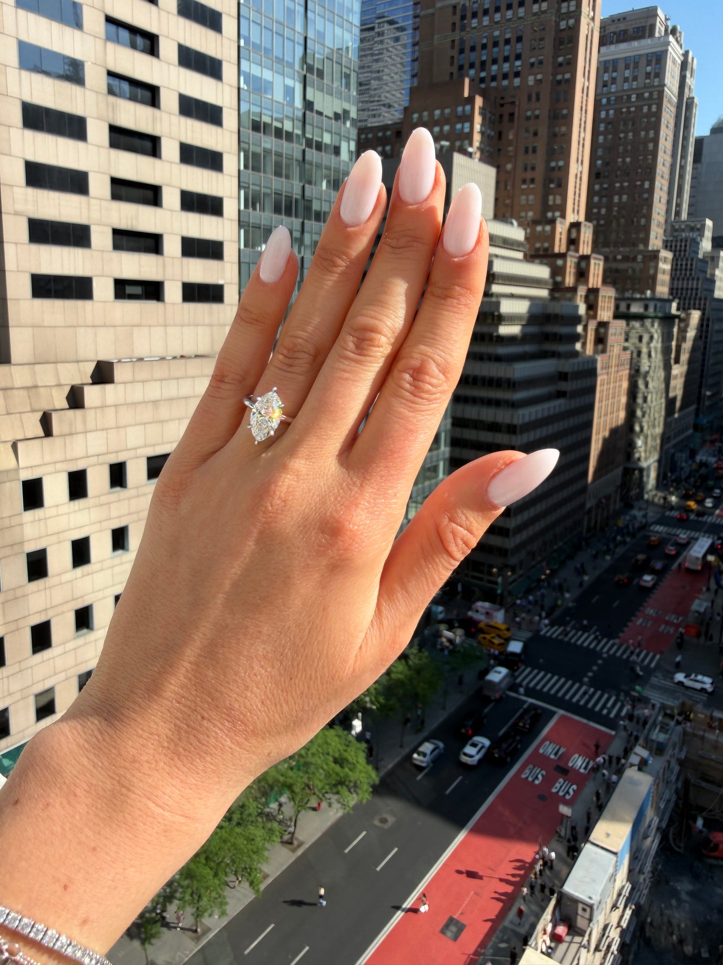 3.20 Carats Lab Grown Marquise Cut Solitaire Hidden Halo Diamond Engagement Ring White Gold