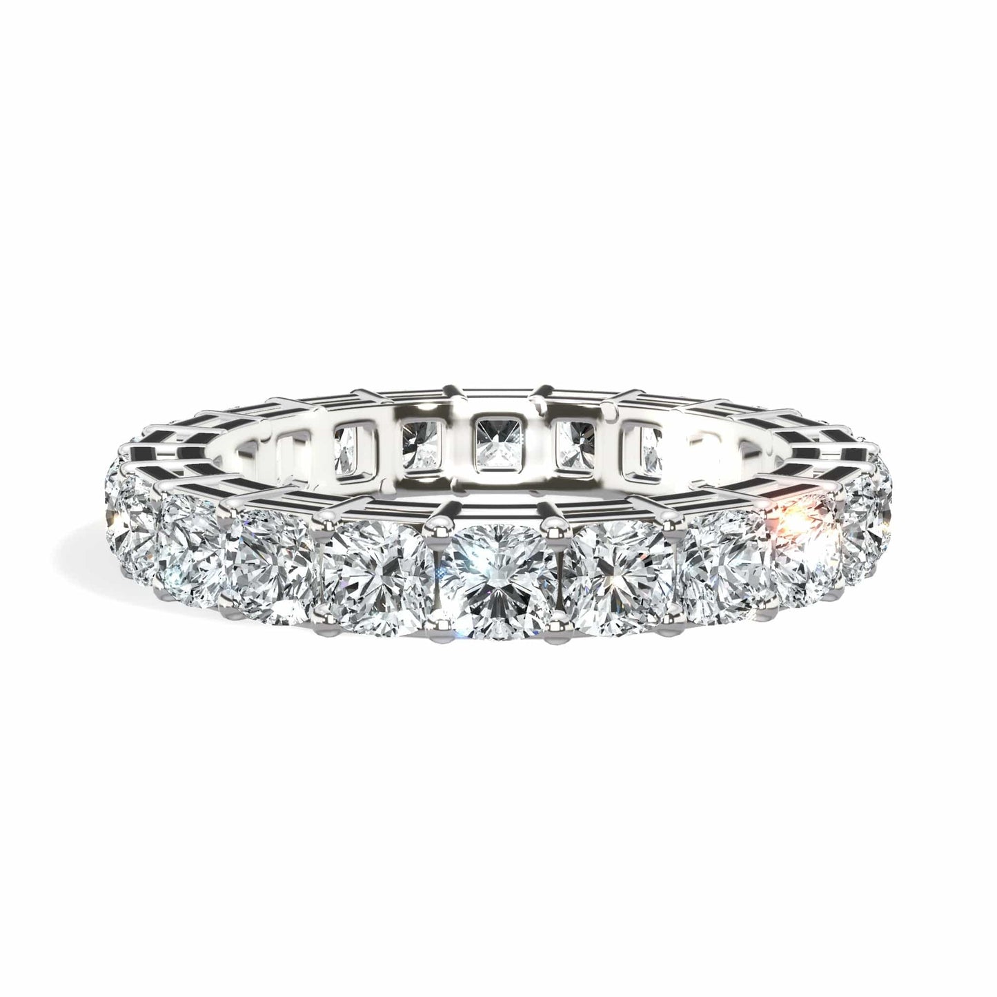 3 ct Cushion Cut Diamond Eternity Band