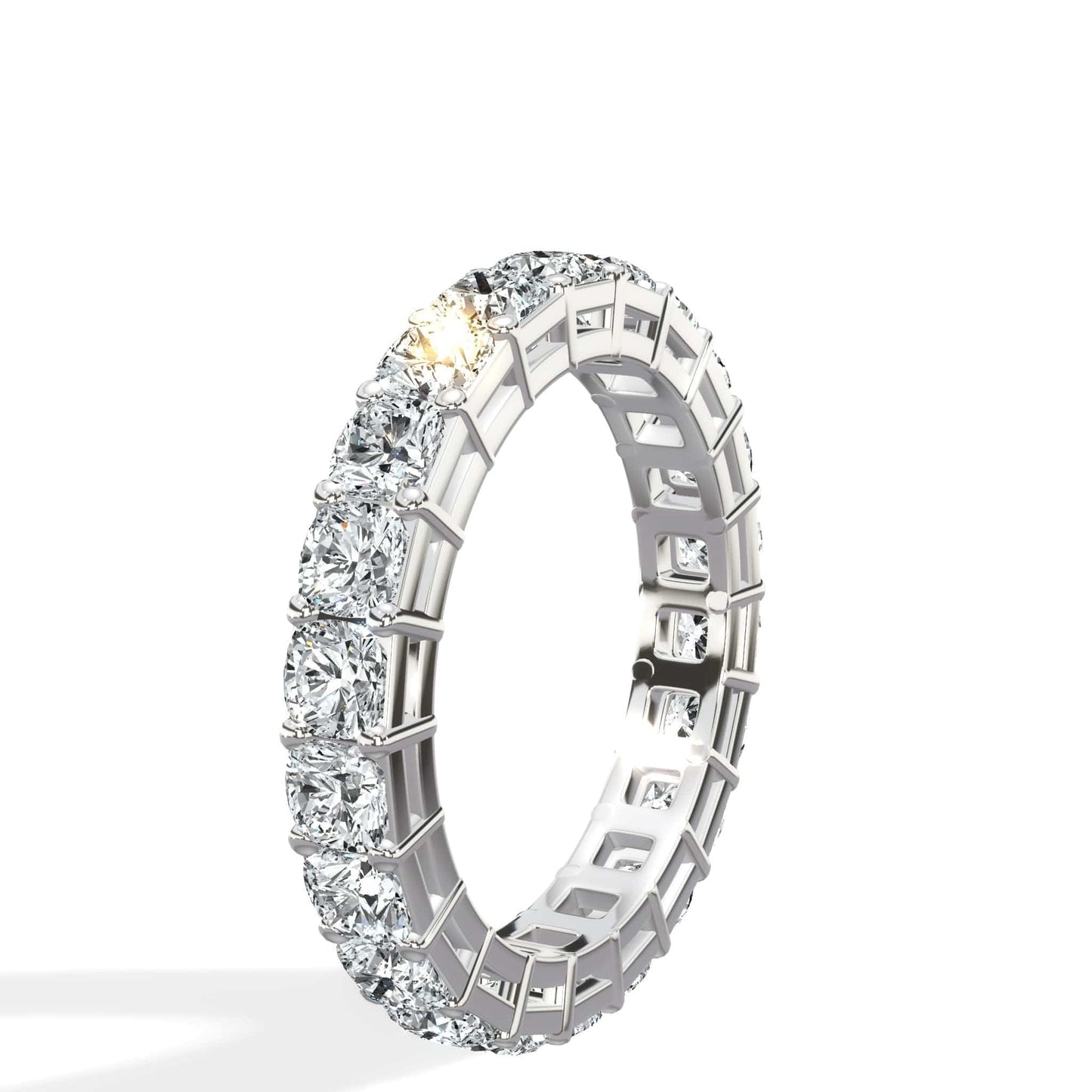 3 ct Cushion Cut Diamond Eternity Band
