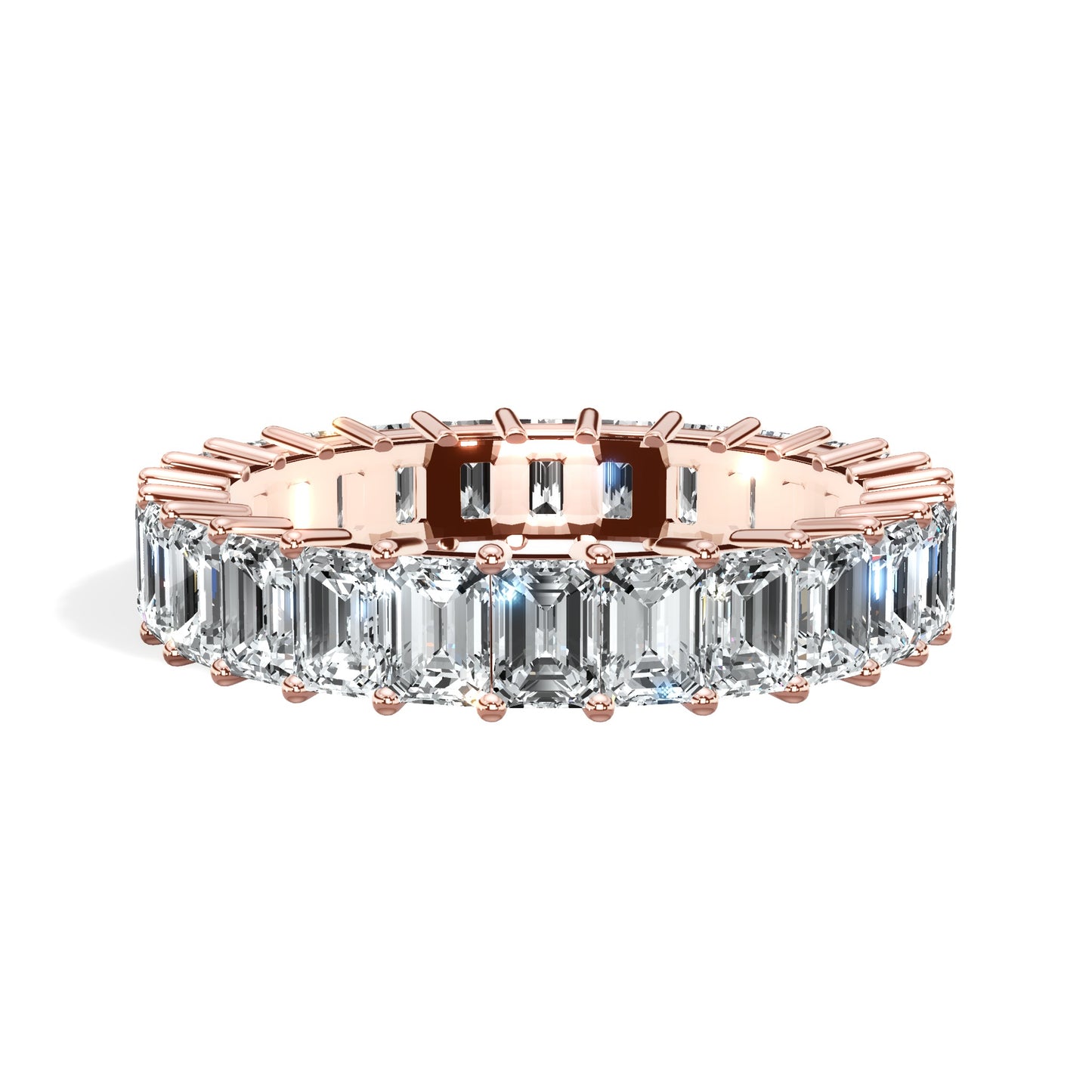 3 ct Emerald Cut Diamond Eternity Band