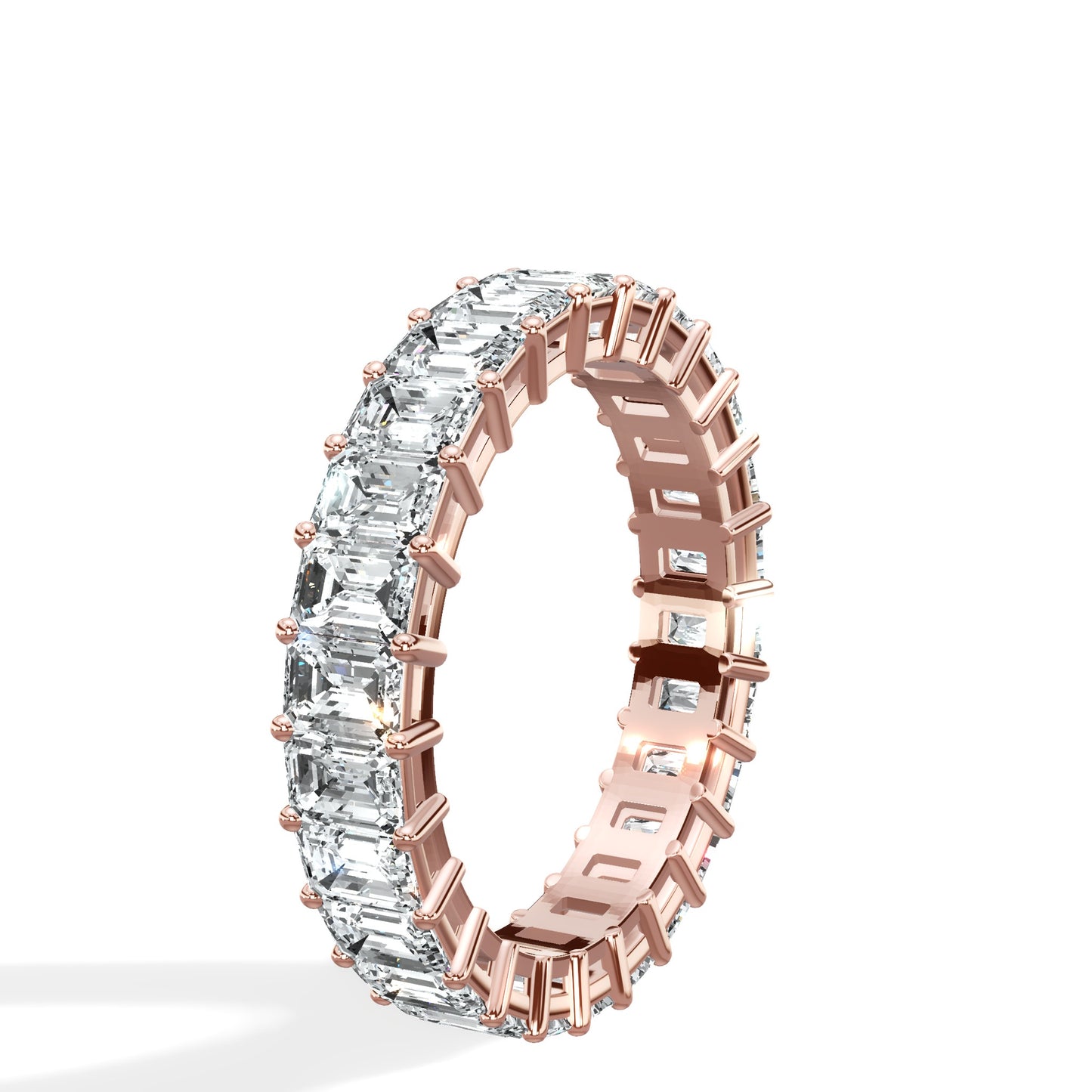 3 ct Emerald Cut Diamond Eternity Band