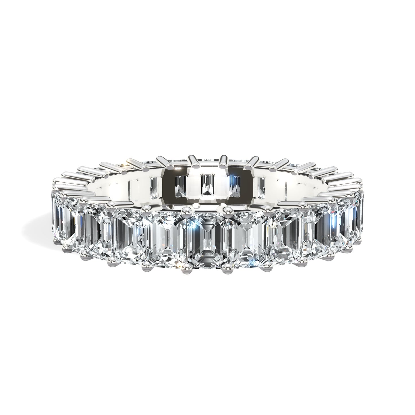3 ct Emerald Cut Diamond Eternity Band