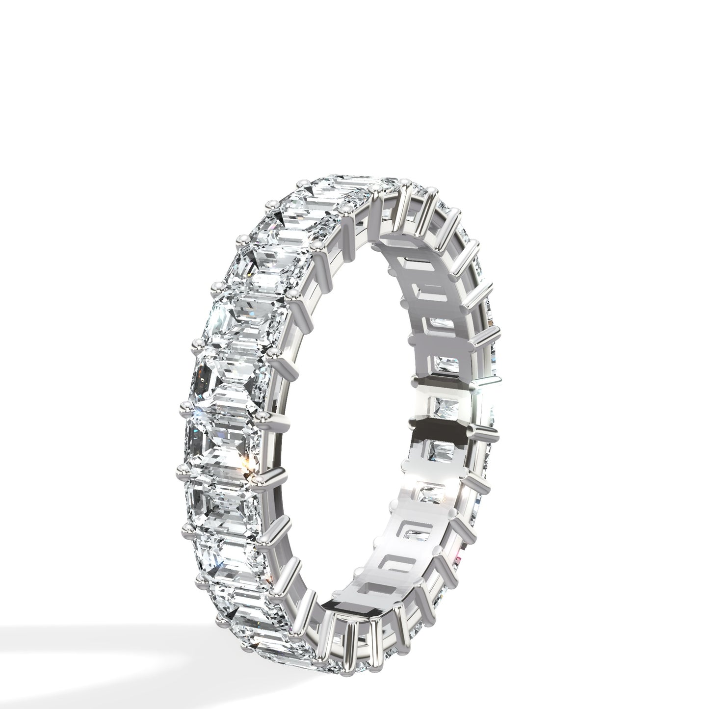 3 ct Emerald Cut Diamond Eternity Band