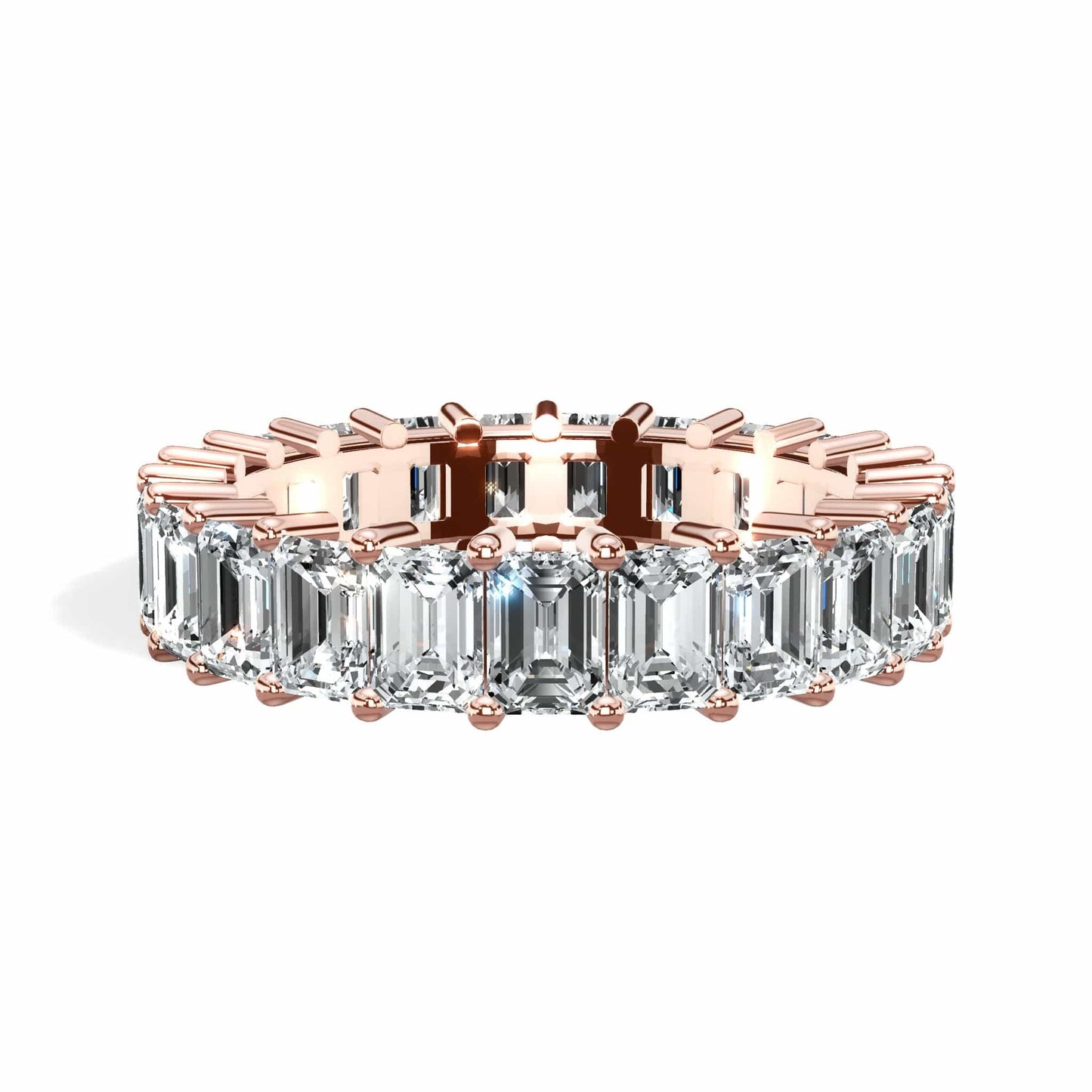 4 ct Emerald Cut Diamond Eternity Band
