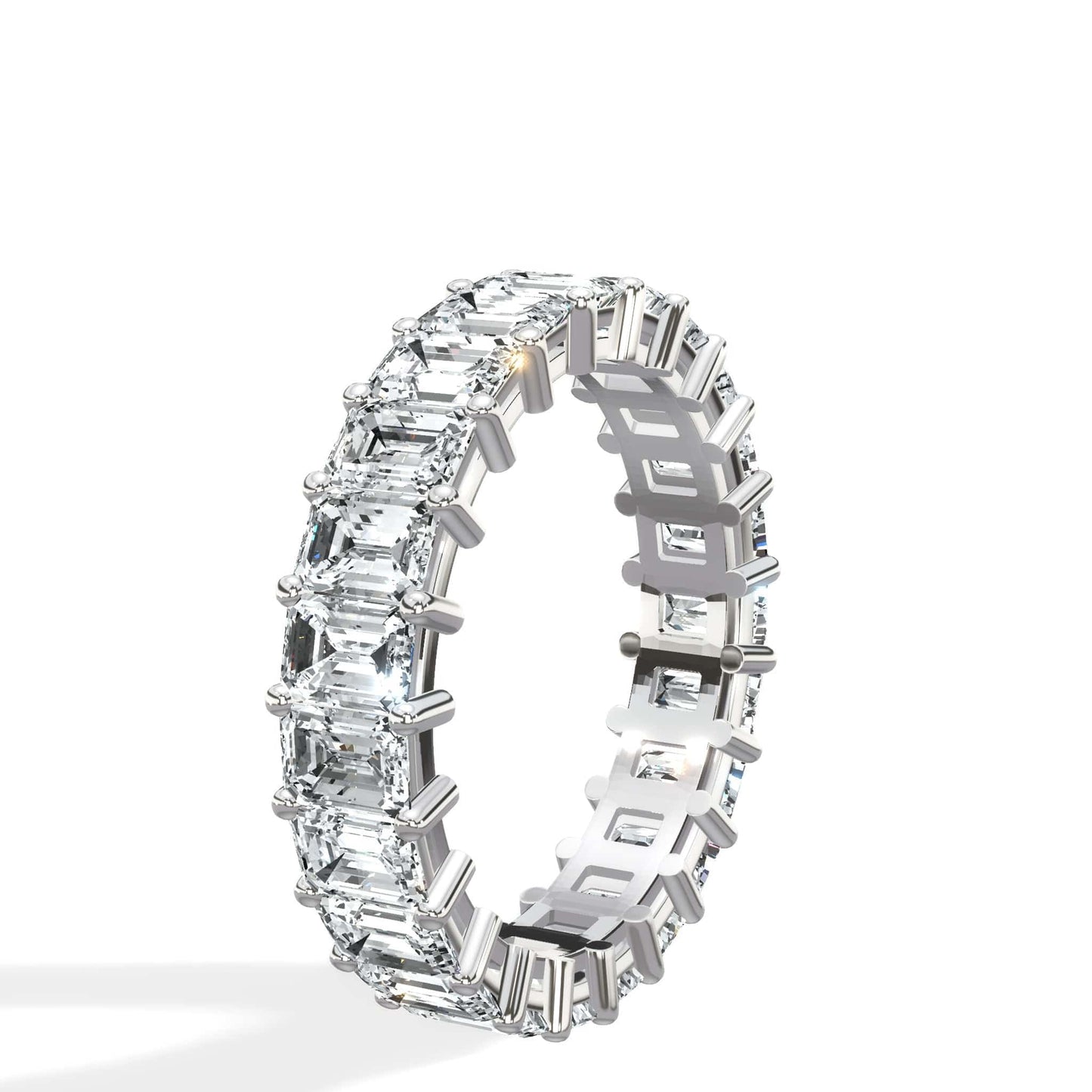 4 ct Emerald Cut Diamond Eternity Band
