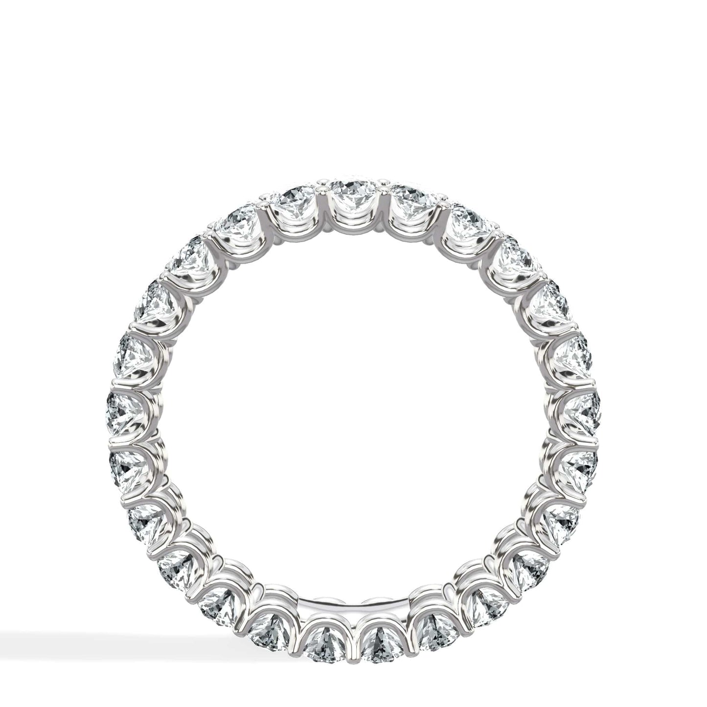 4 Carat Oval Diamond Eternity Band in White Gold