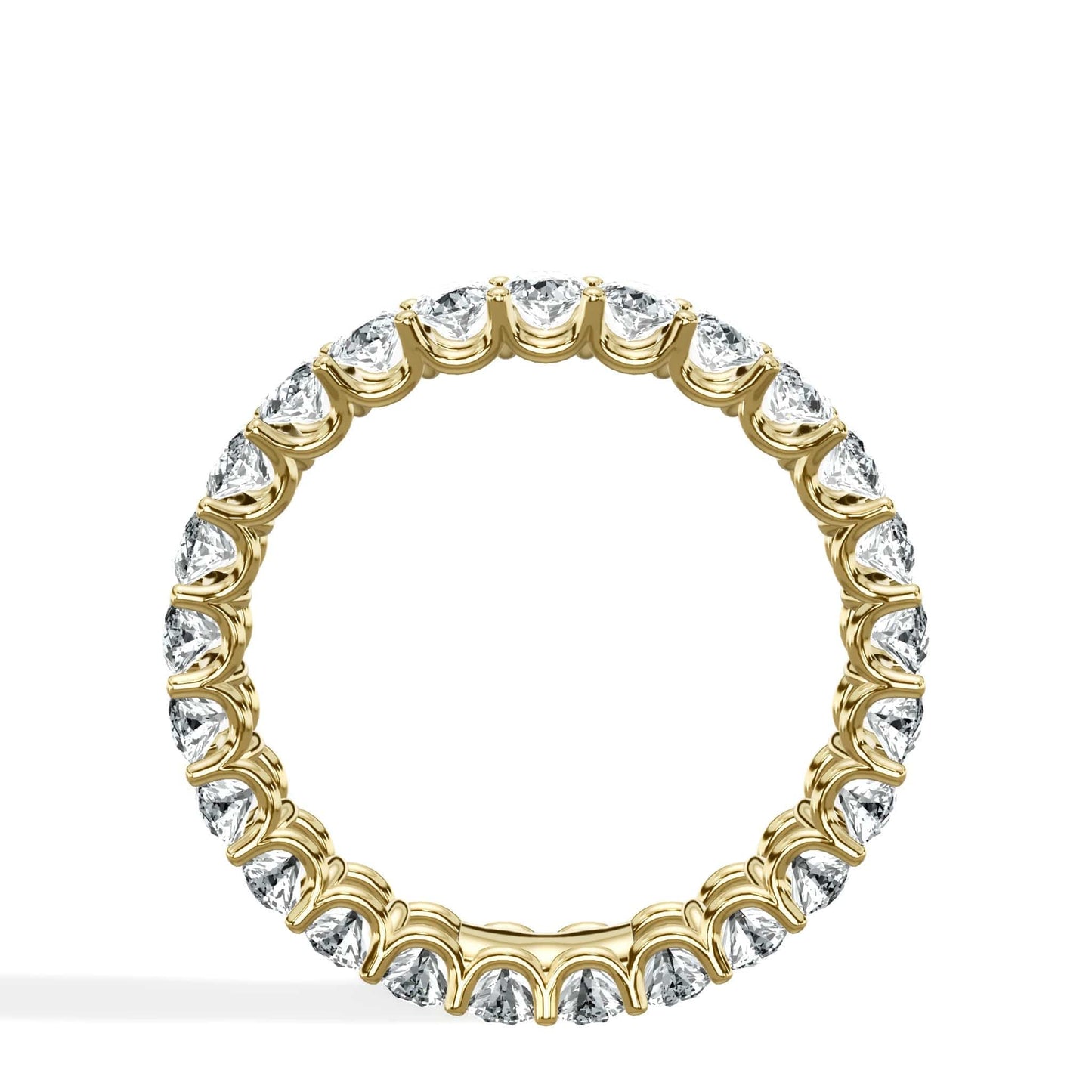 4 Carat Oval Diamond Eternity Band in Yellow Gold