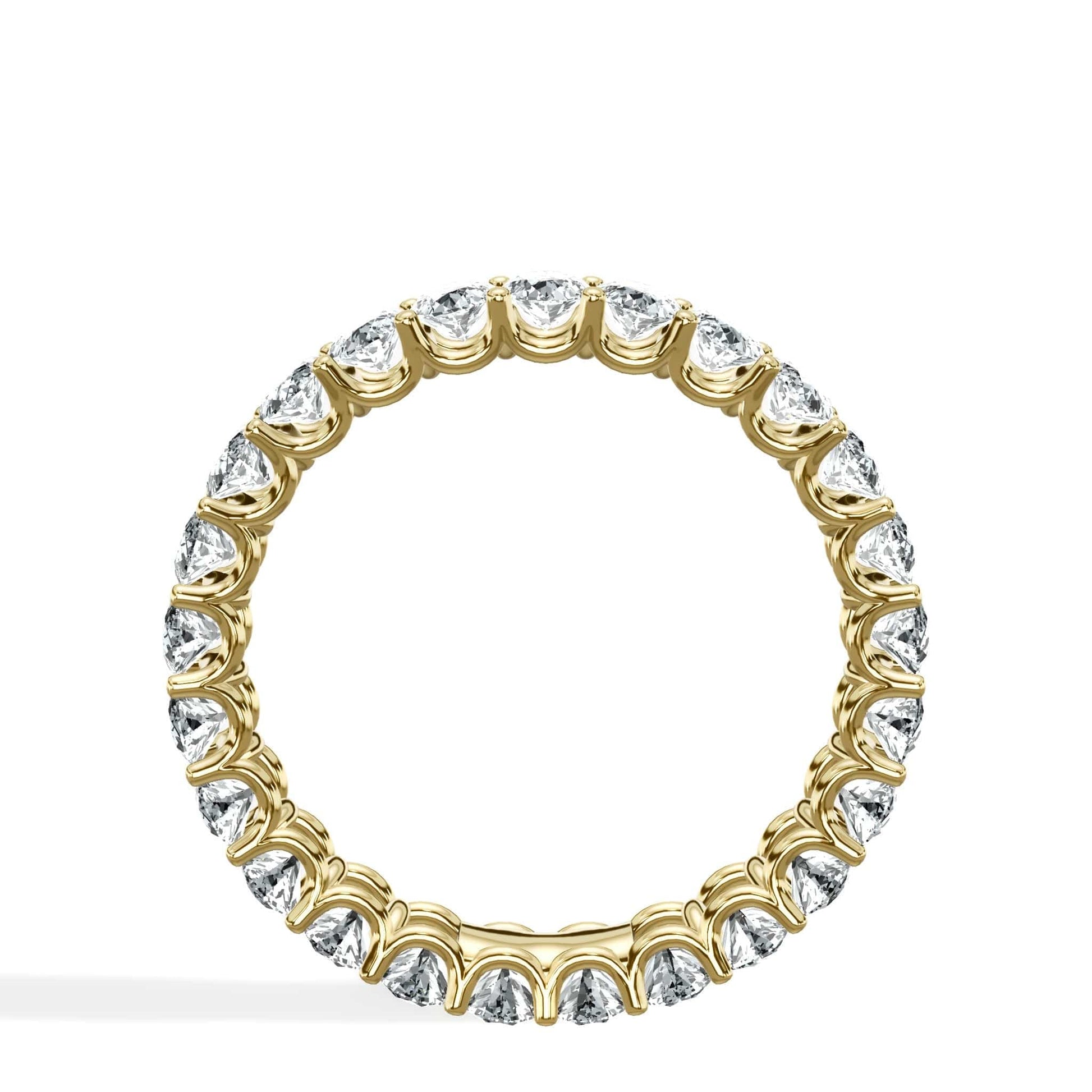4 Carat Oval Diamond Eternity Band in Yellow Gold