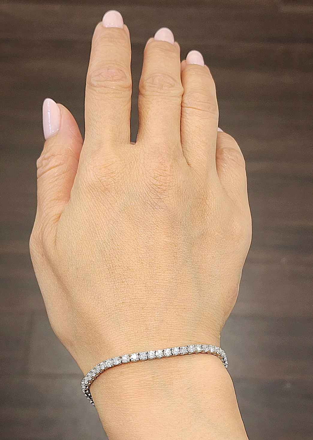 4.00 ct Round Brilliant Cut Lab Grown Diamond Tennis Bracelet
