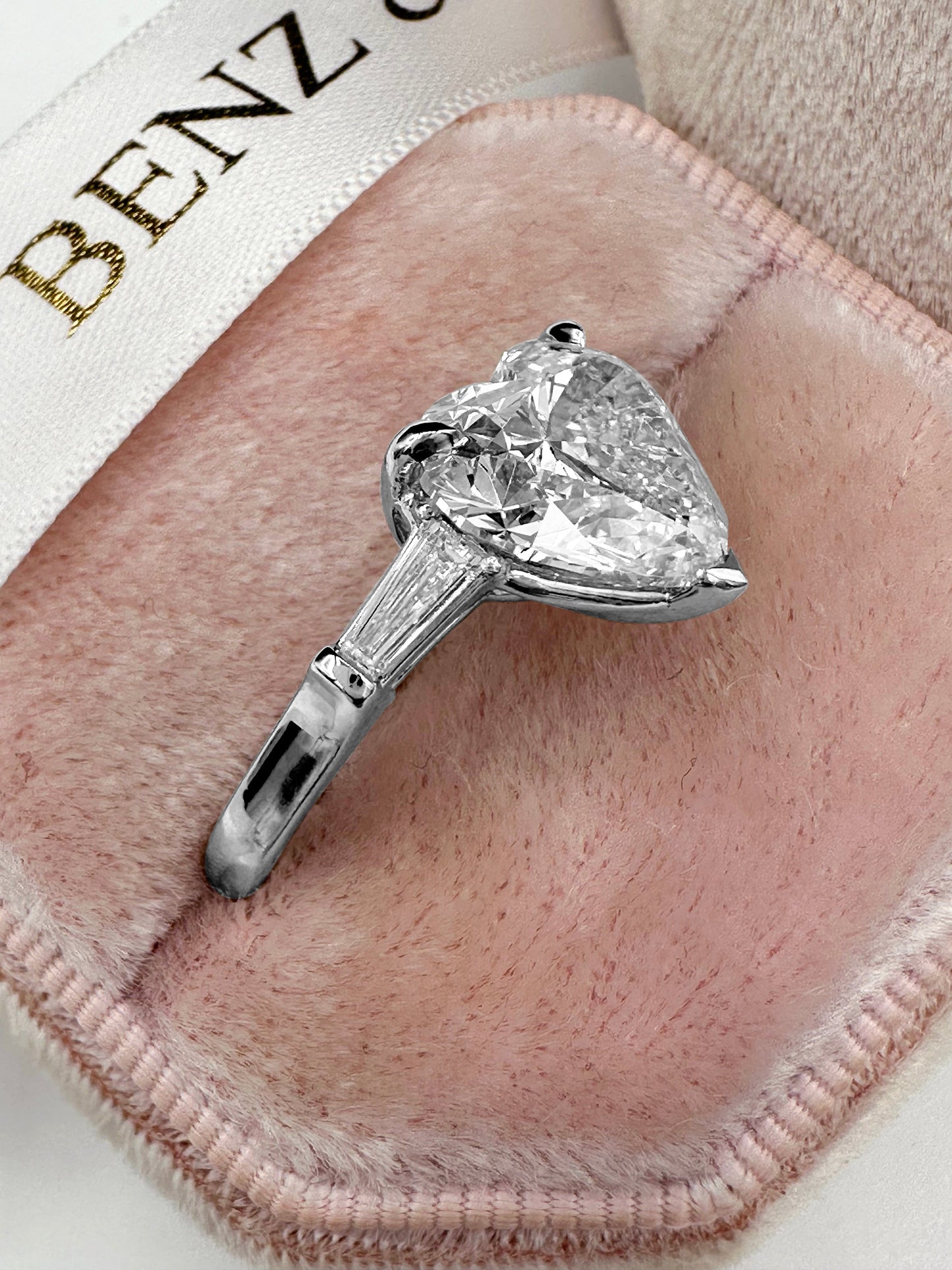 Oval Diamond Harry Winston Baguette Ring Lab Grown Oval With