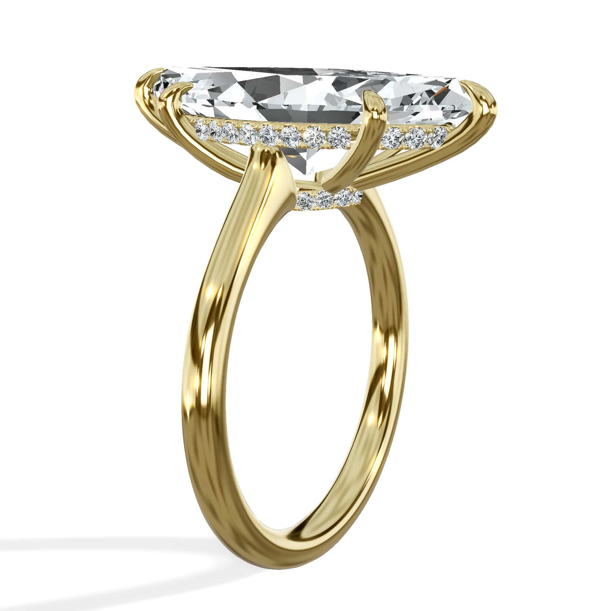 6.32 Carat Marquise Cut Lab Grown Diamond Donut Solitaire Engagement Ring