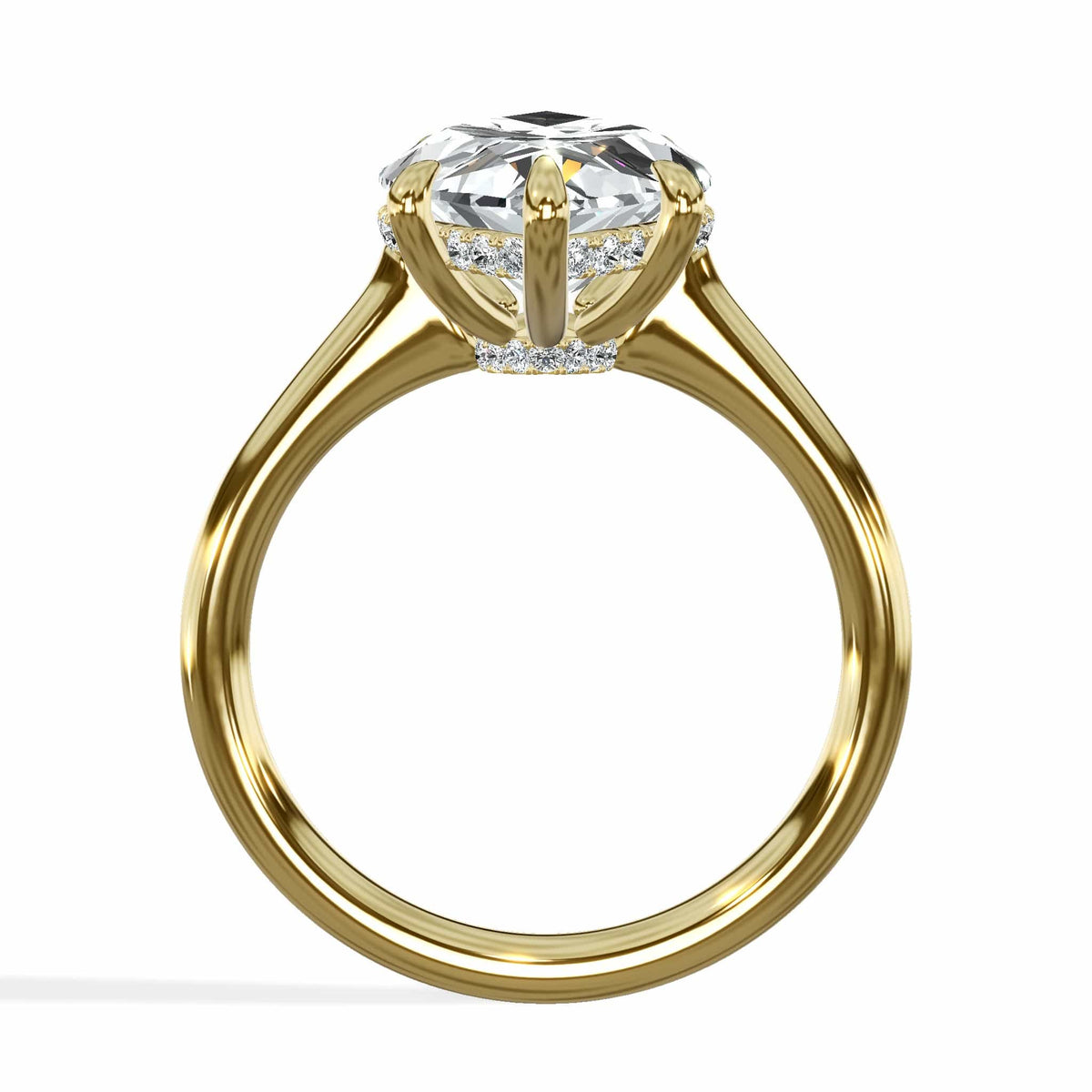 6.32 Carat Marquise Cut Lab Grown Diamond Donut Solitaire Engagement Ring
