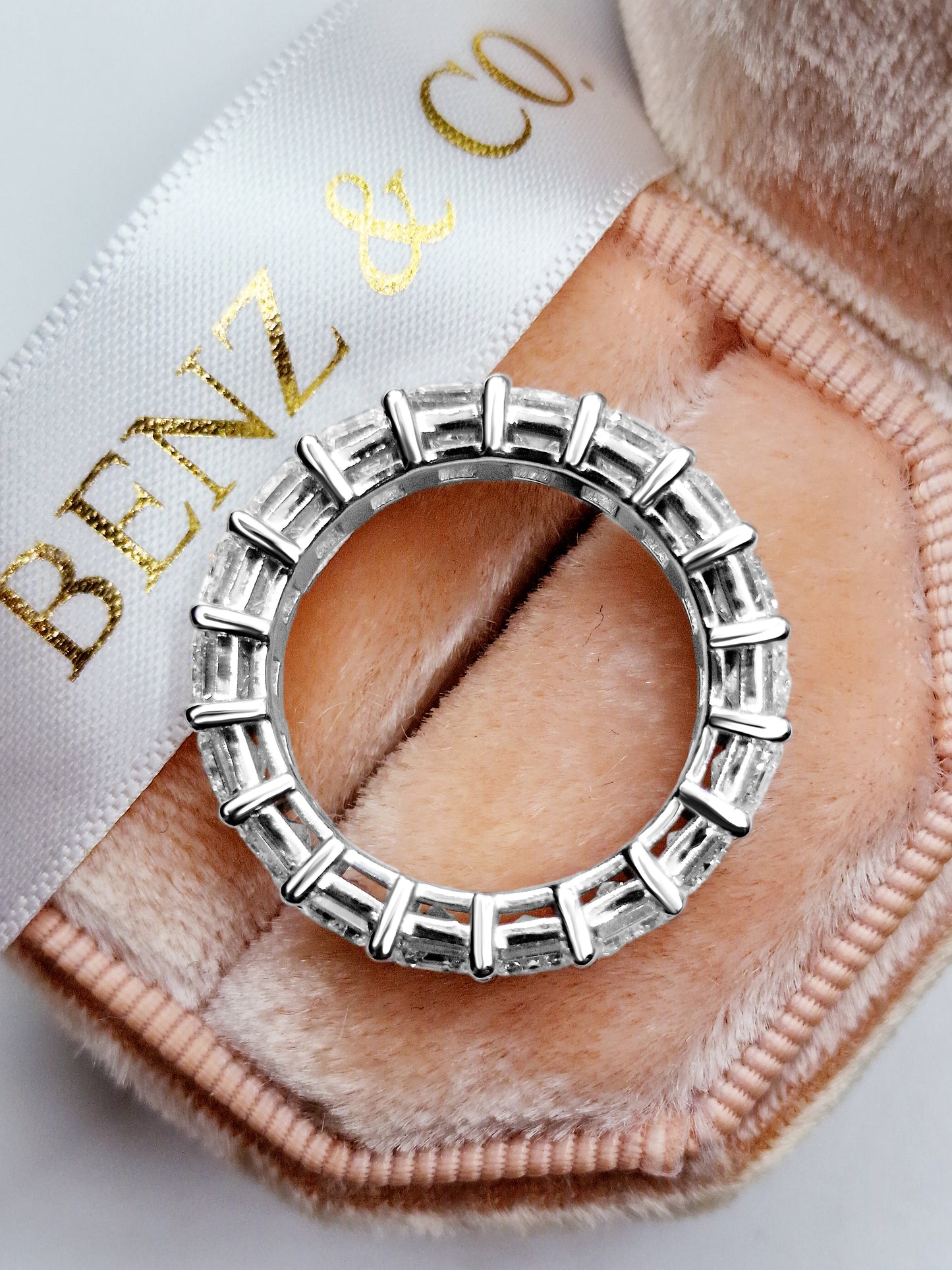 7.20 ct Emerald Cut Lab Grown Diamond Eternity Band