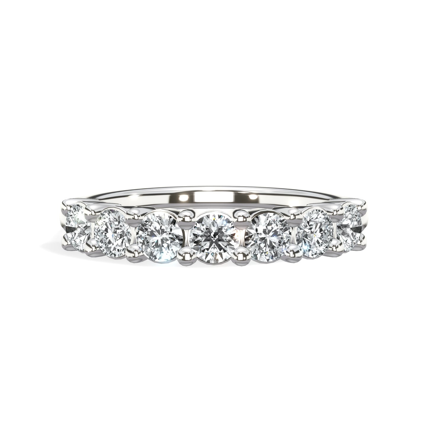1.00 ct Seven Stone Round Cut Diamond Band