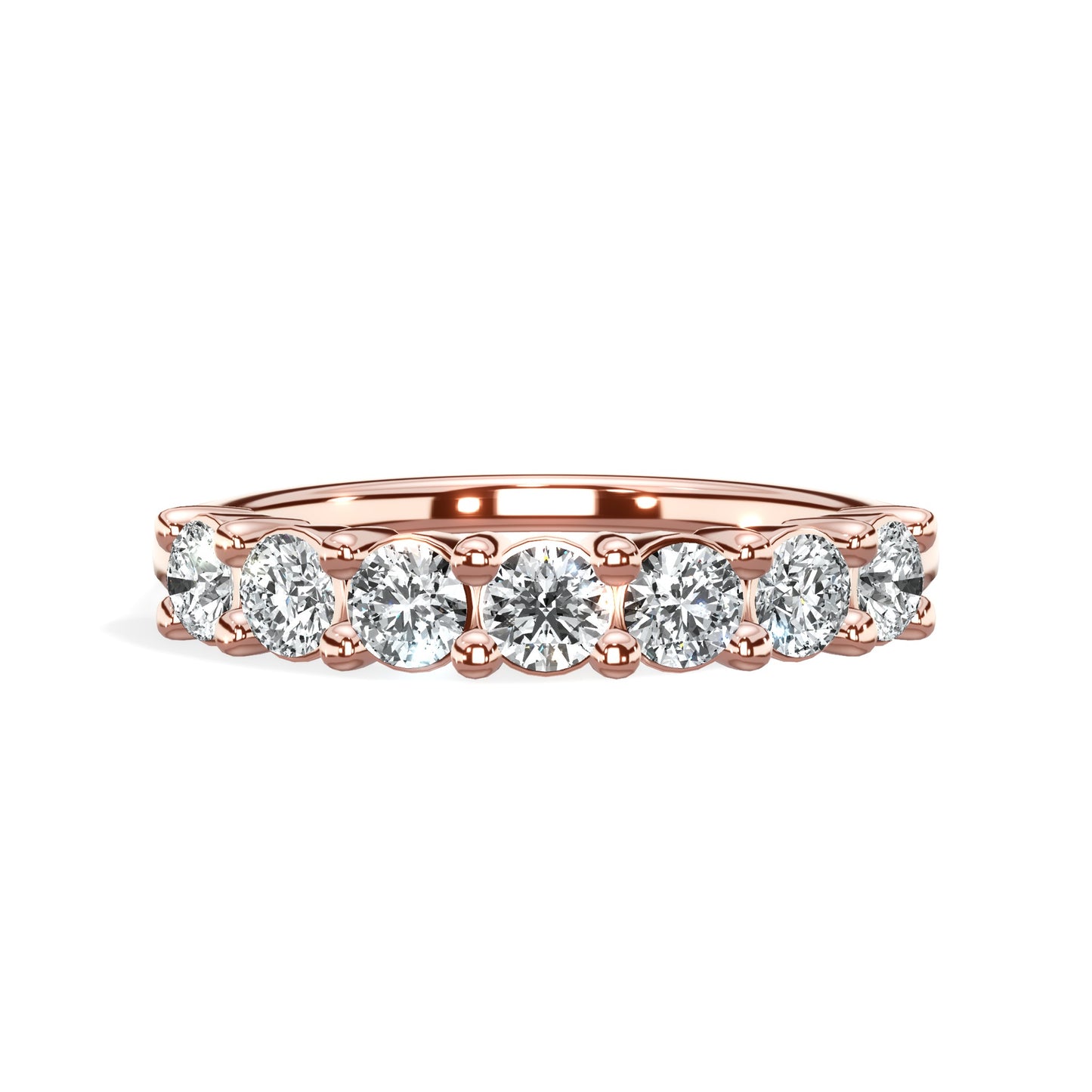 1.00 ct Seven Stone Round Cut Diamond Band