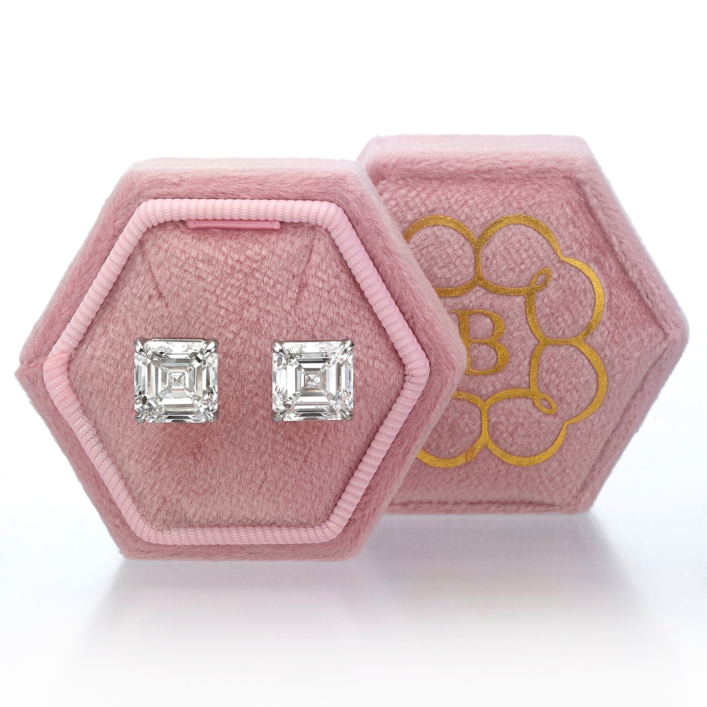 10.14 Ct Lab Grown Asscher Cut Diamond Stud Earrings