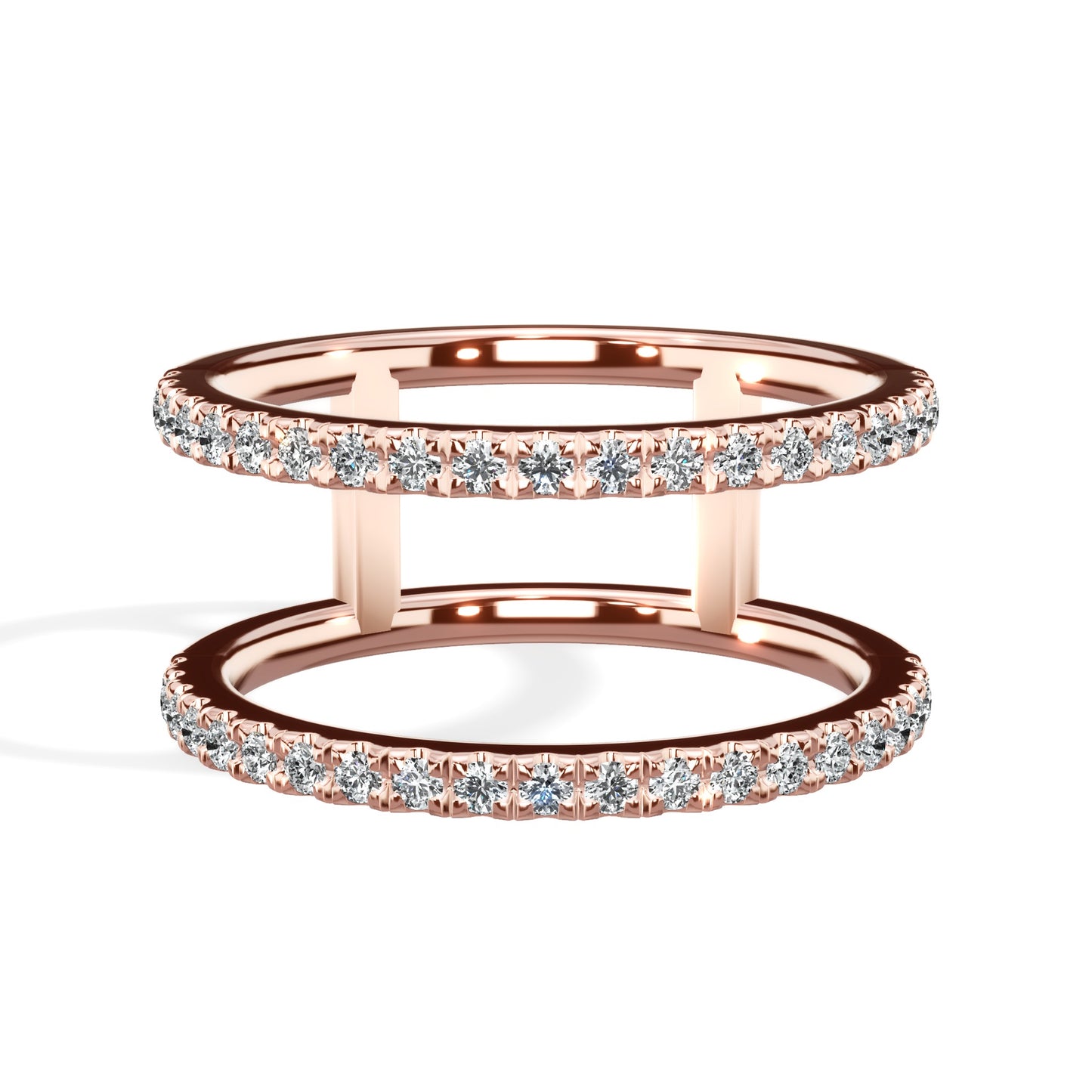 Double Band Diamond Ring