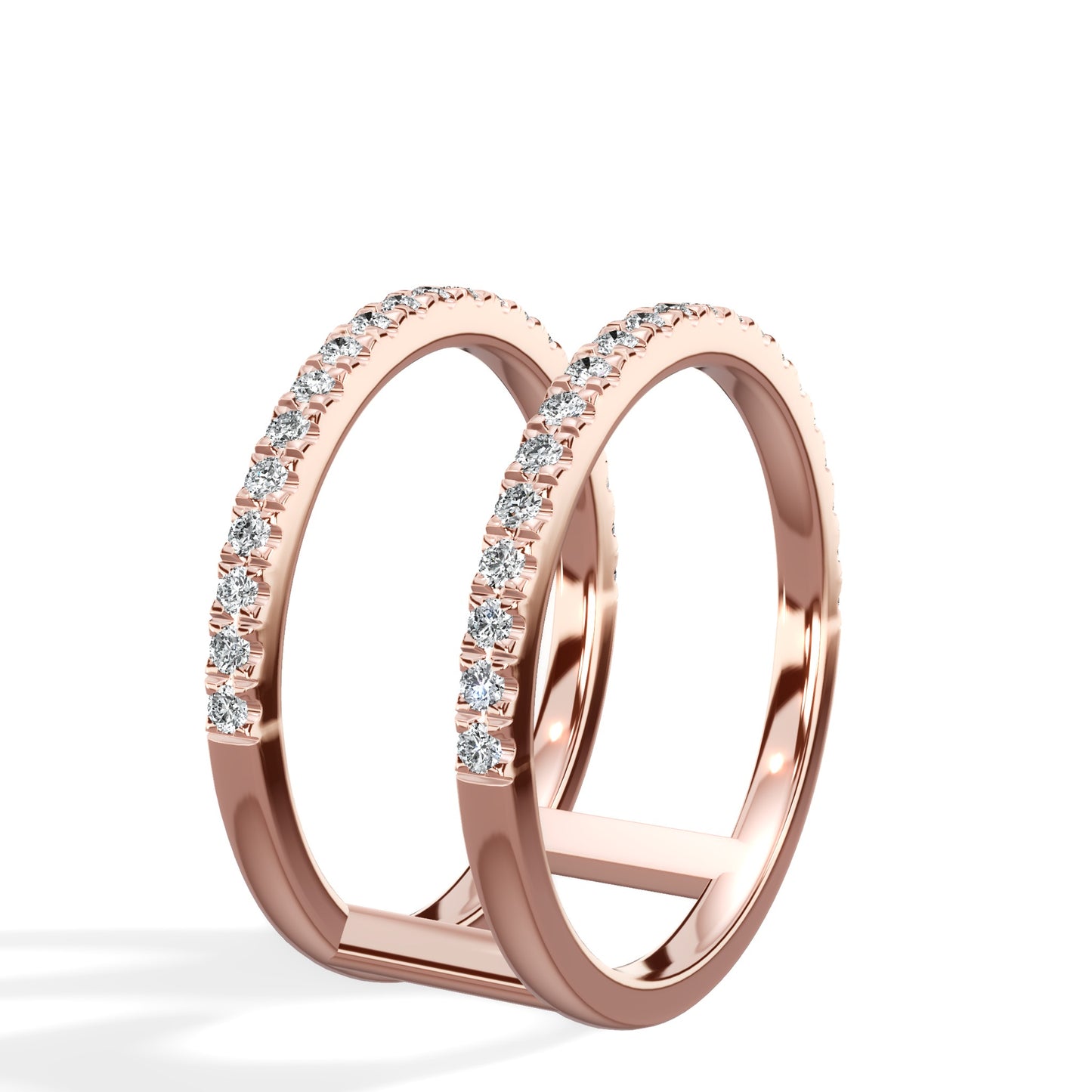 Double Band Diamond Ring