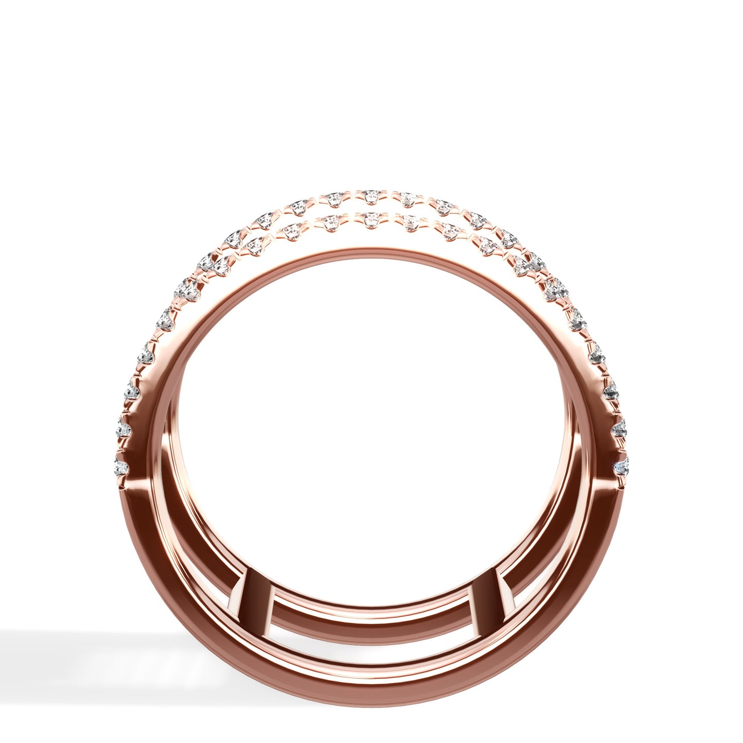 Double Band Diamond Ring