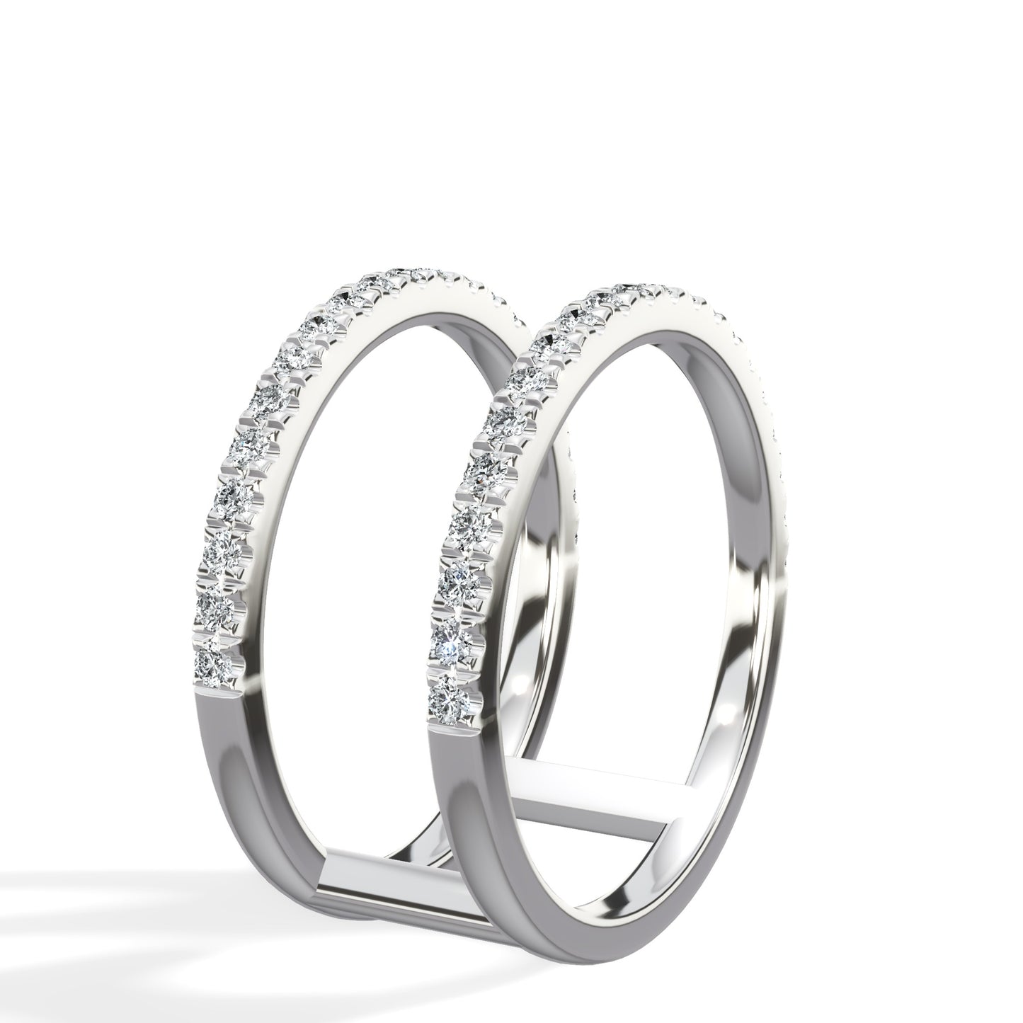 Double Band Diamond Ring