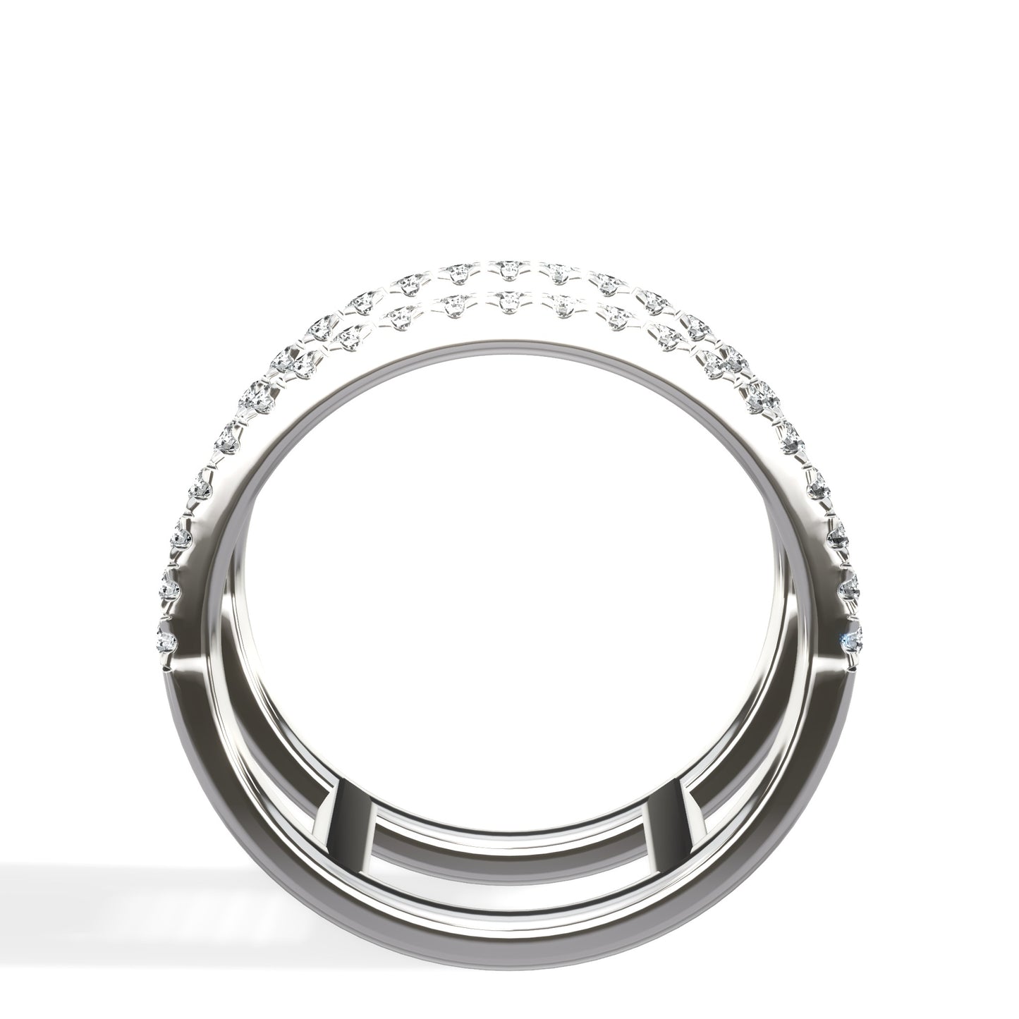 Double Band Diamond Ring