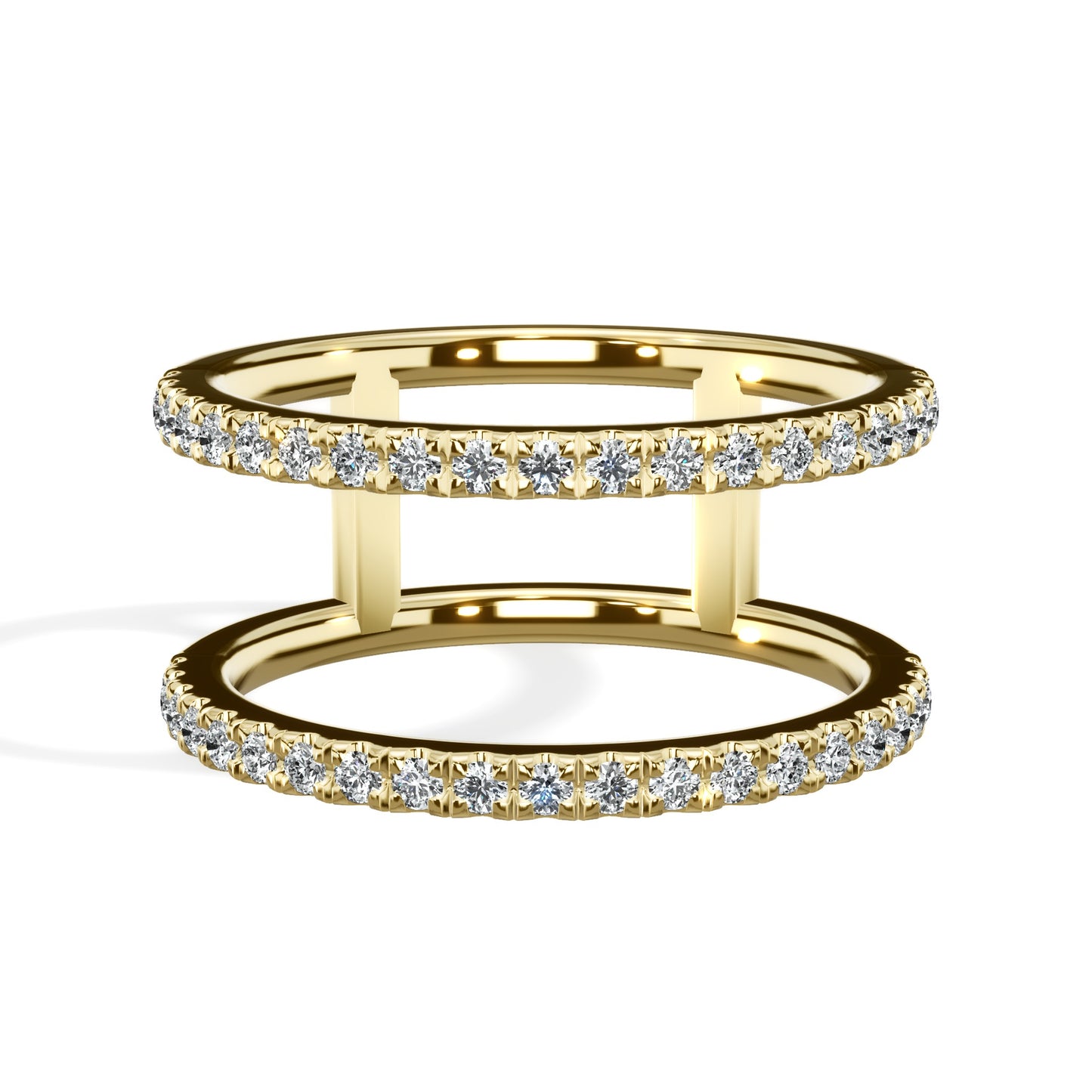 Double Band Diamond Ring