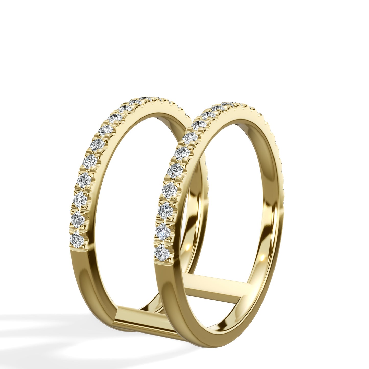 Double Band Diamond Ring