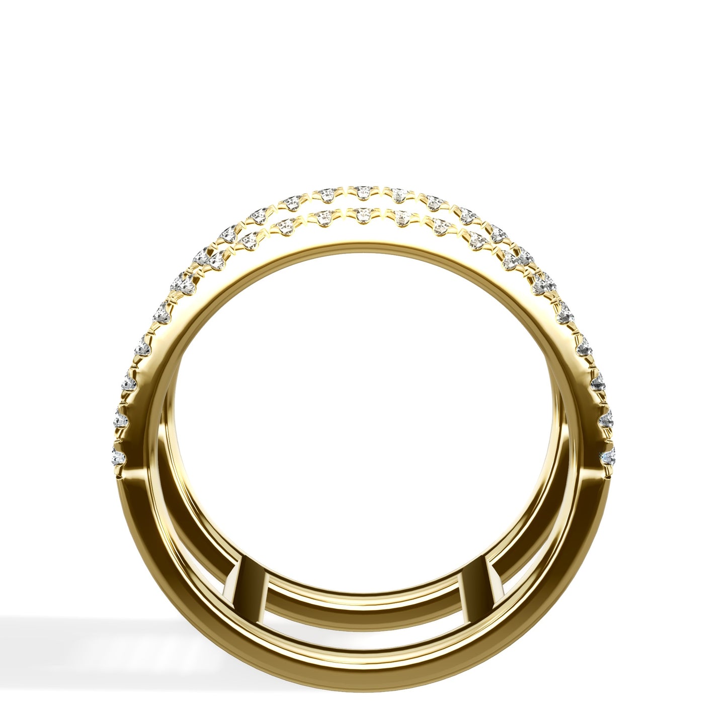 Double Band Diamond Ring