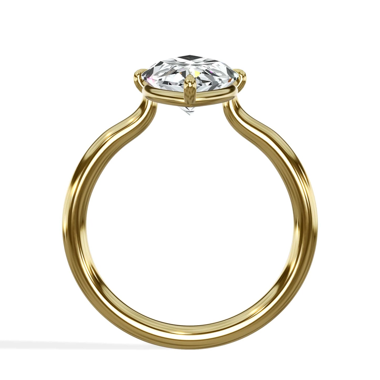 2 Carat Lab Grown Marquise Cut Diamond Compass Solitaire Engagement Ring