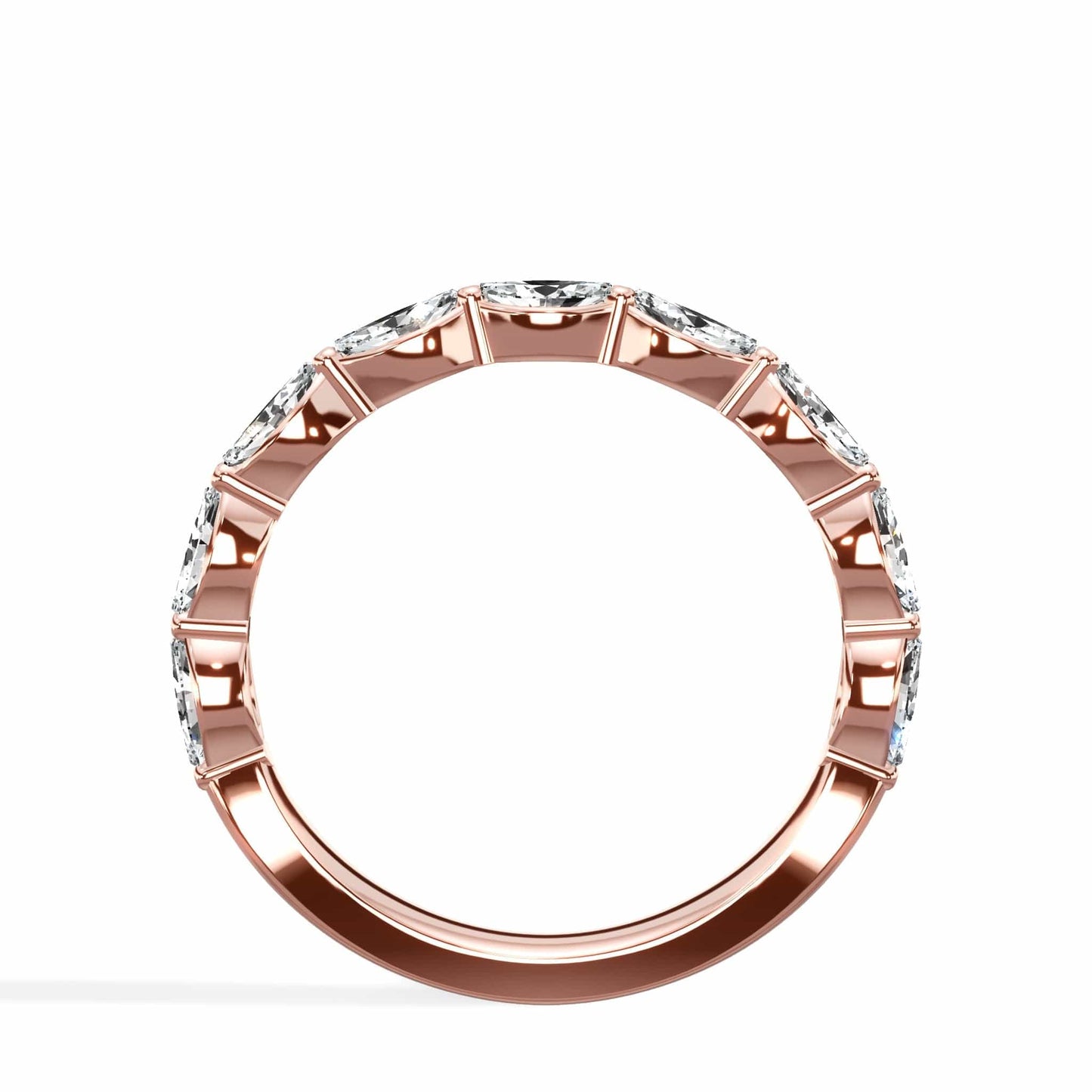 Marquise Diamond Band in Rose Gold