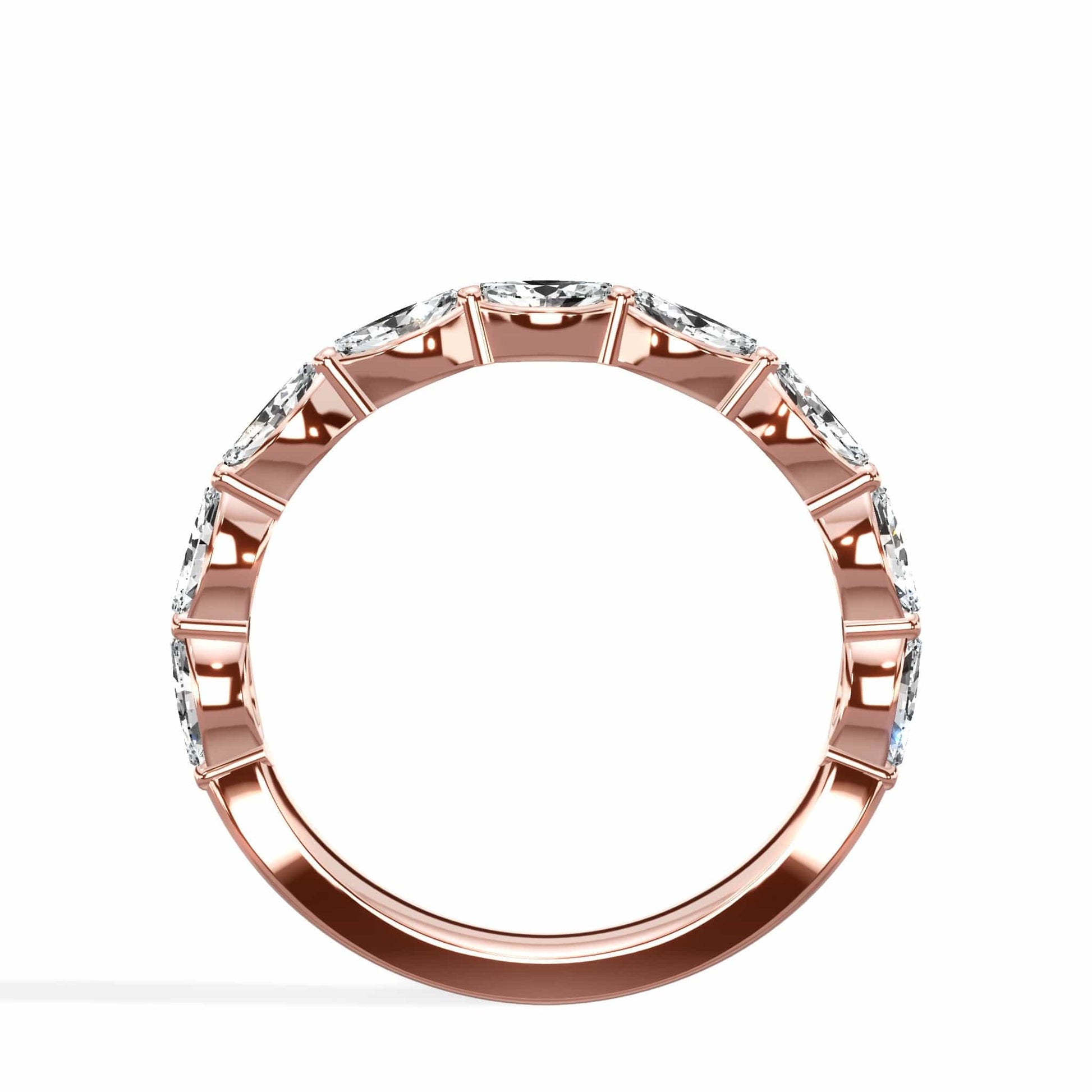 Marquise Diamond Band in Rose Gold