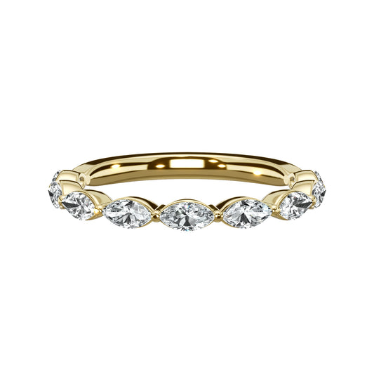 1.00 ct Marquise Cut Diamond Band In Yellow gold