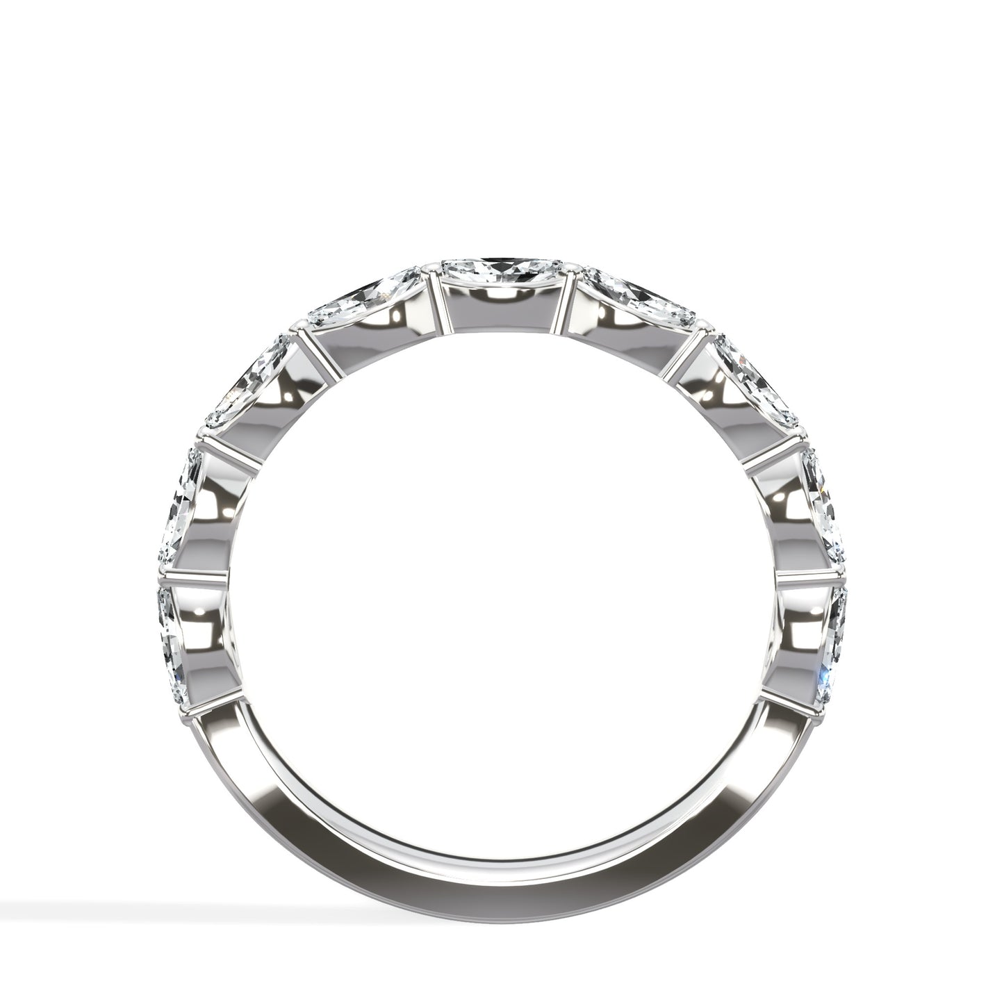 1.00 ct Marquise Cut Diamond Band In White Gold