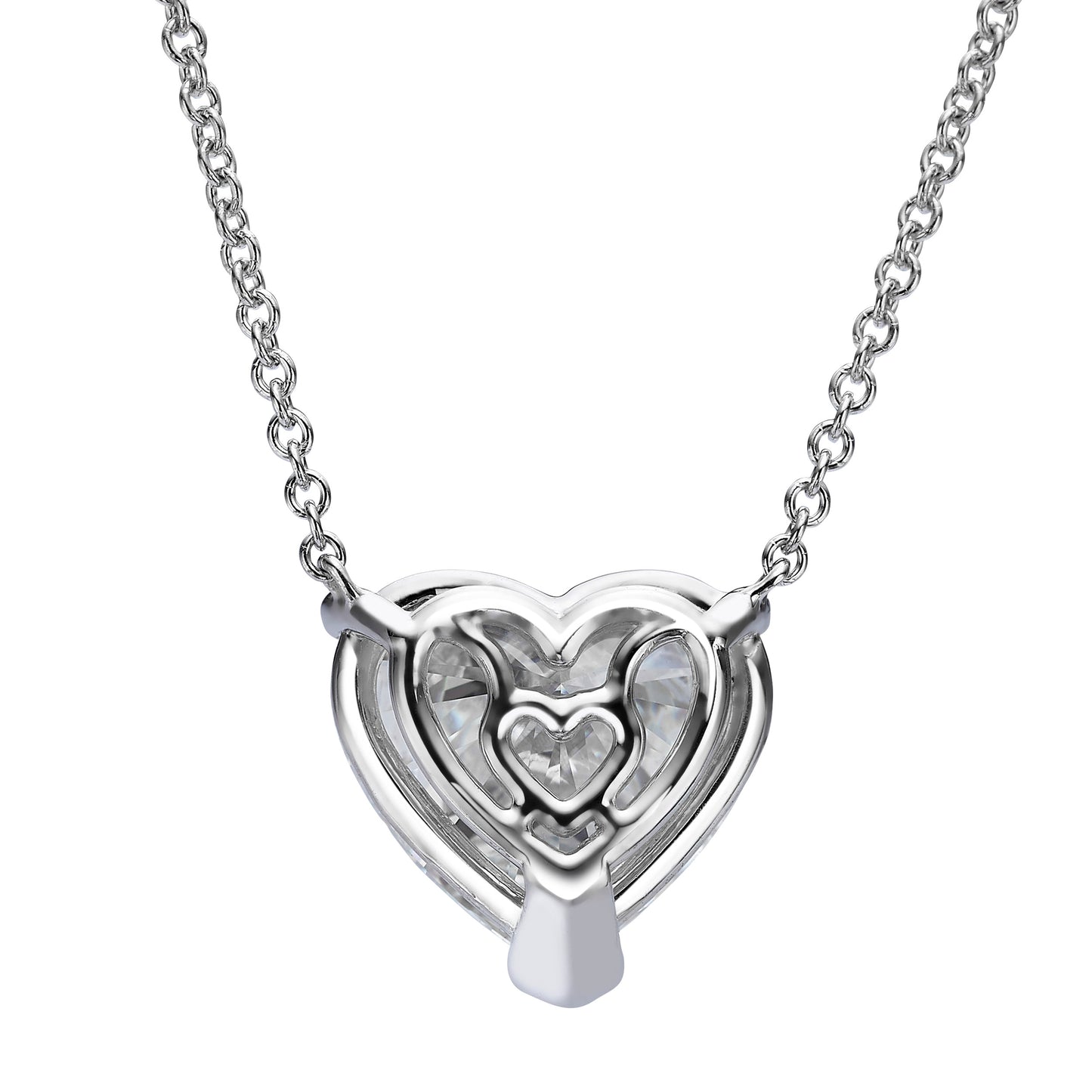 5.12 ct Lab Grown Heart Shape Diamond Solitaire Pendant Necklace