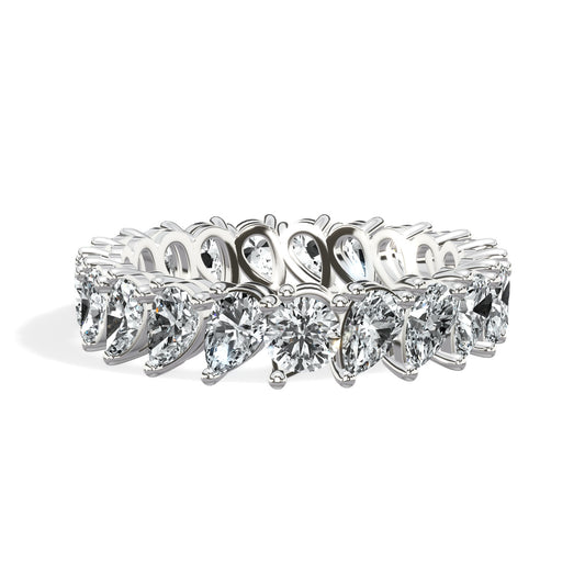 3 Carat Diagonal Pear Shape Diamond Eternity Band